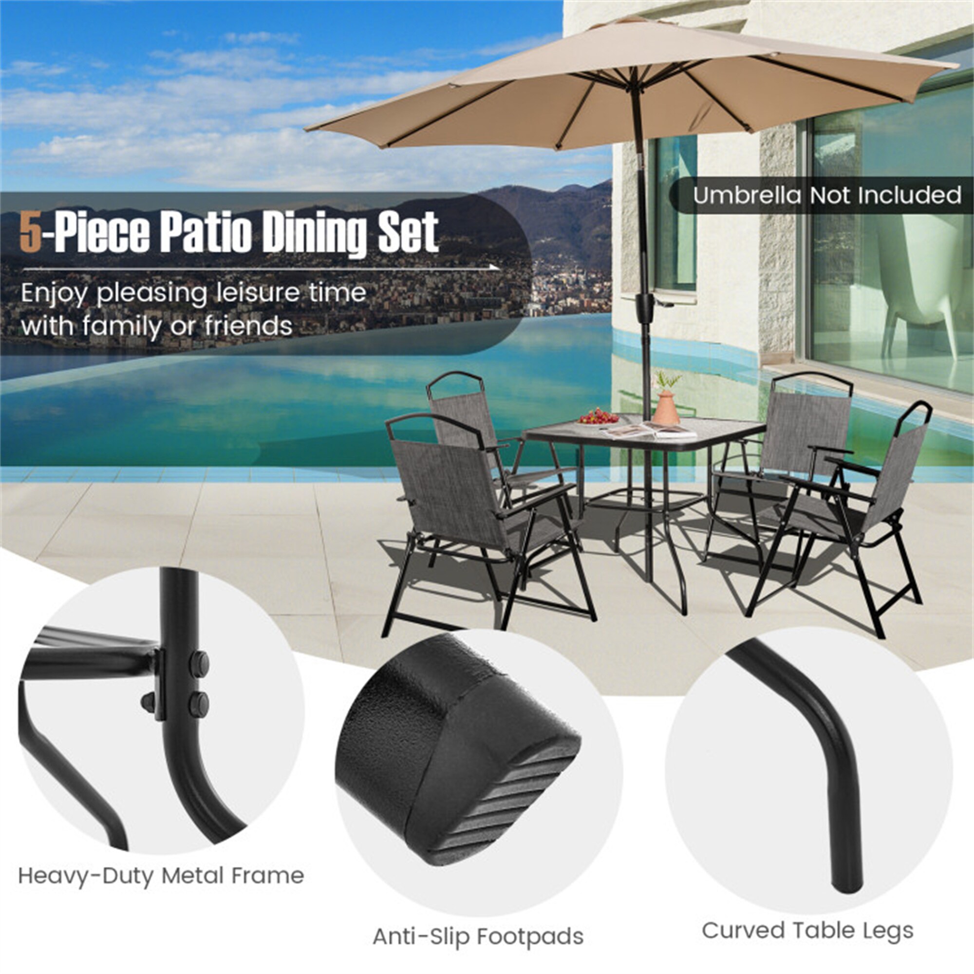 BABOOM BOM-205AAD-OR Patio-Dining-Sets - View #9