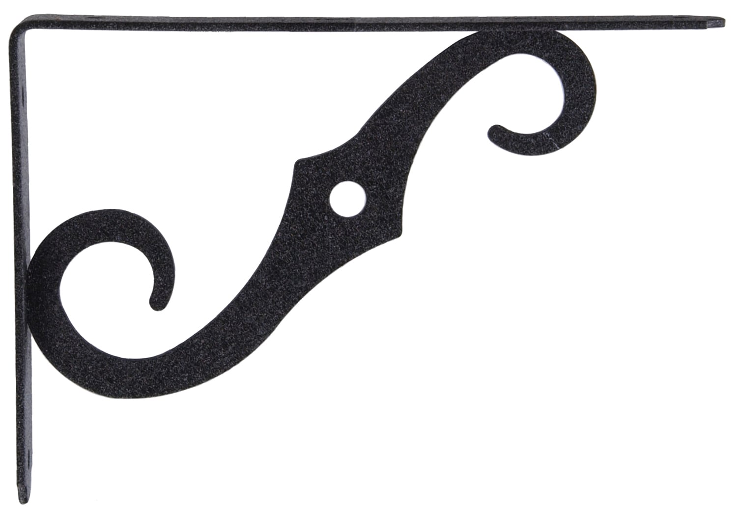 Hillman 852000 1-in x 3.5-in x 4.875-in Ornamental Painted Black Iron Corbel