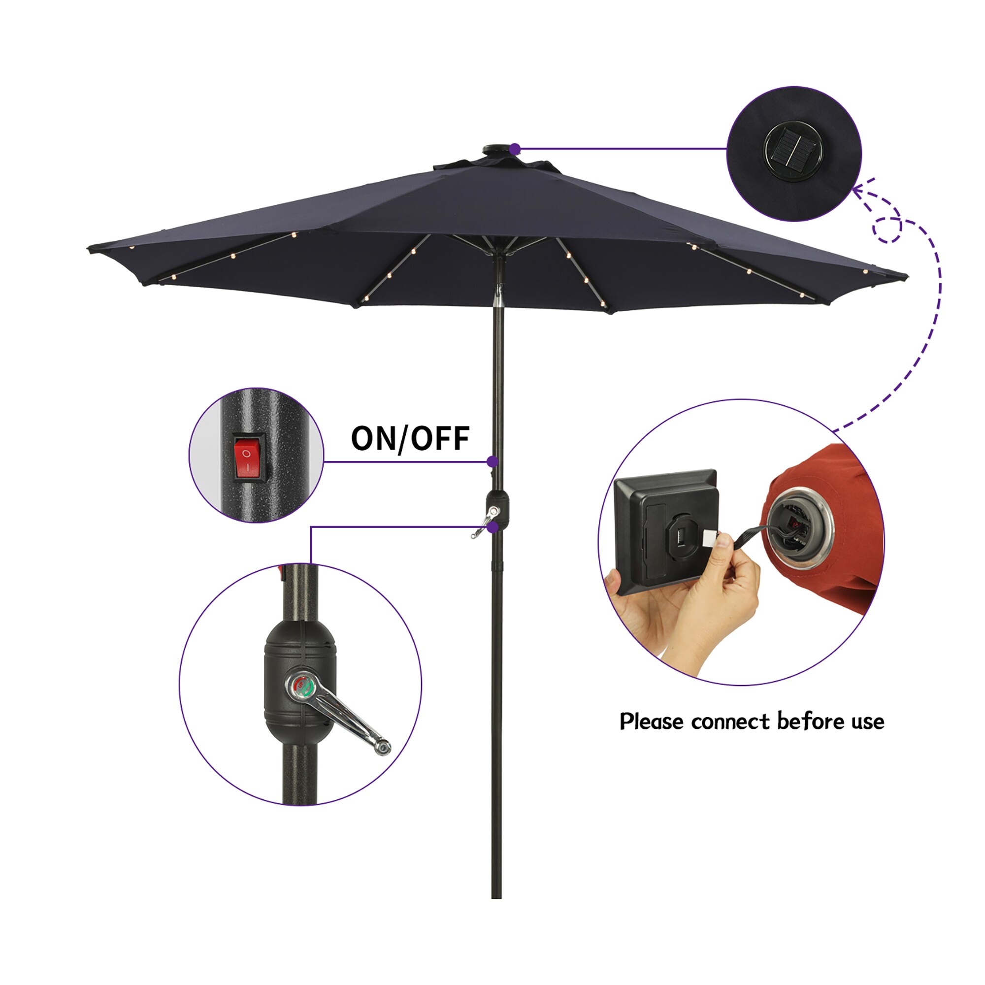 CASAINC WF-SM-LED048NY Umbrellas-2 - View #5