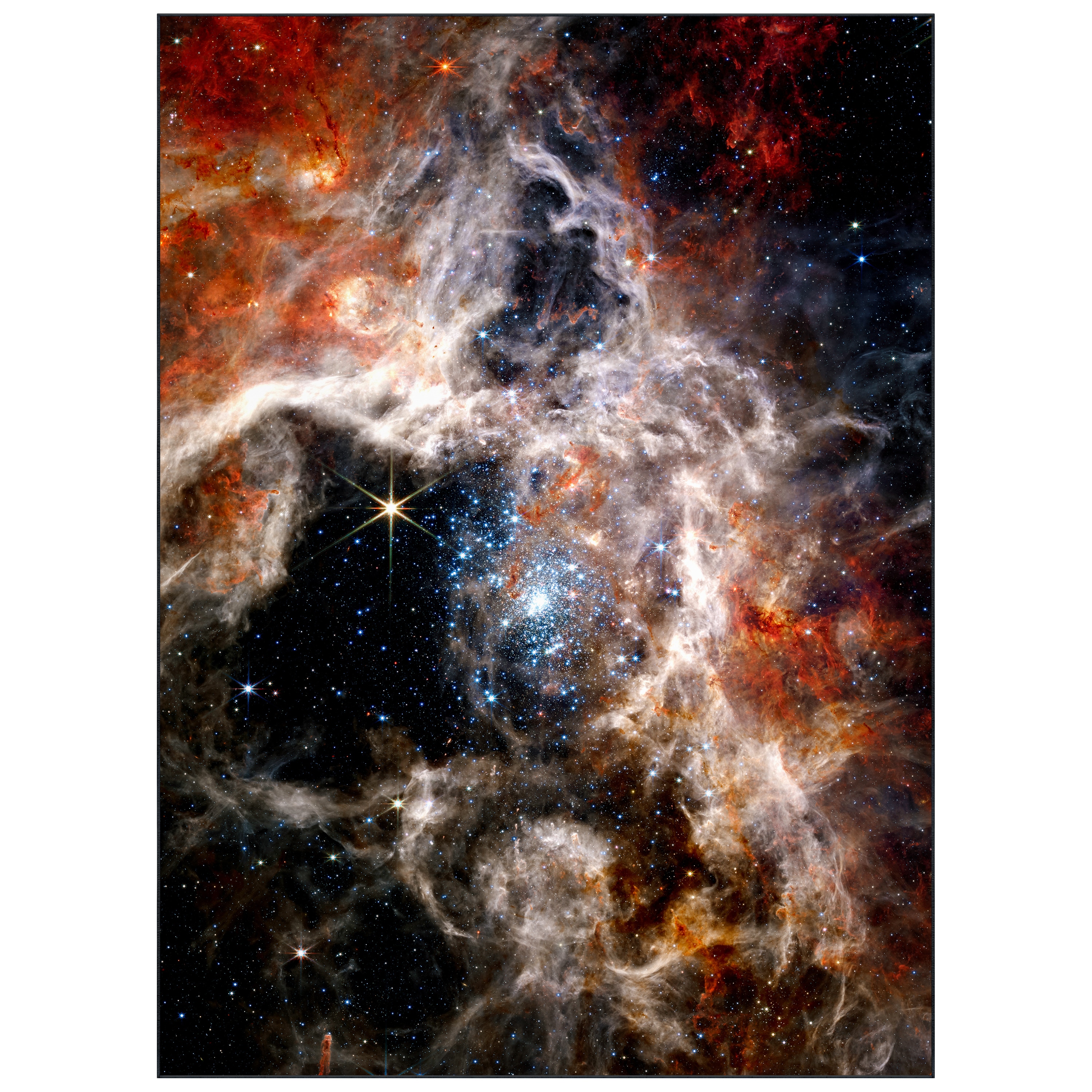 Empire Art Direct TDA-NS004-0810C2 8 x 10 (ft) Polyester Multi-Colored, Red, Brown, Black, Blue Rectangular Indoor Abstract Area rug