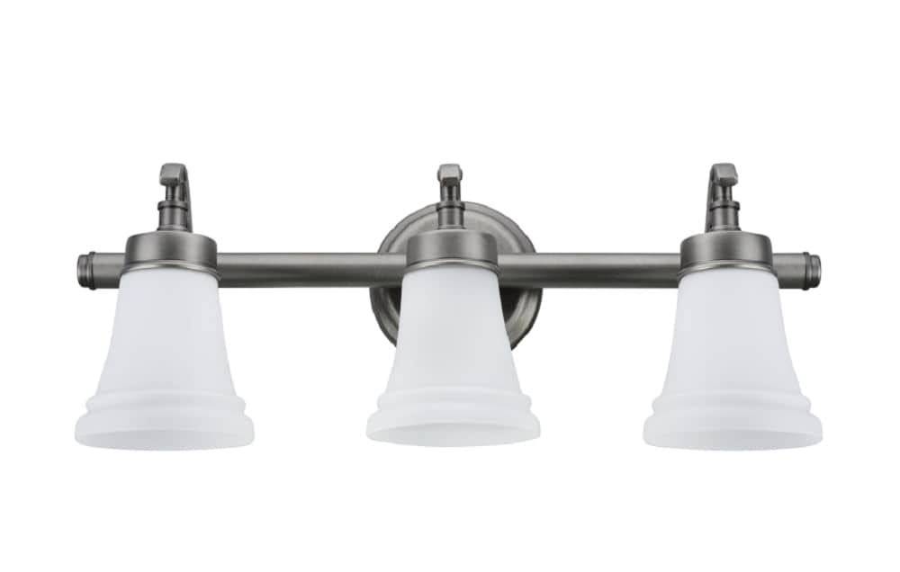 Aspen Creative Corporation 62066 22.5-in 3-Light Rustic Pewter Transitional Vanity Light