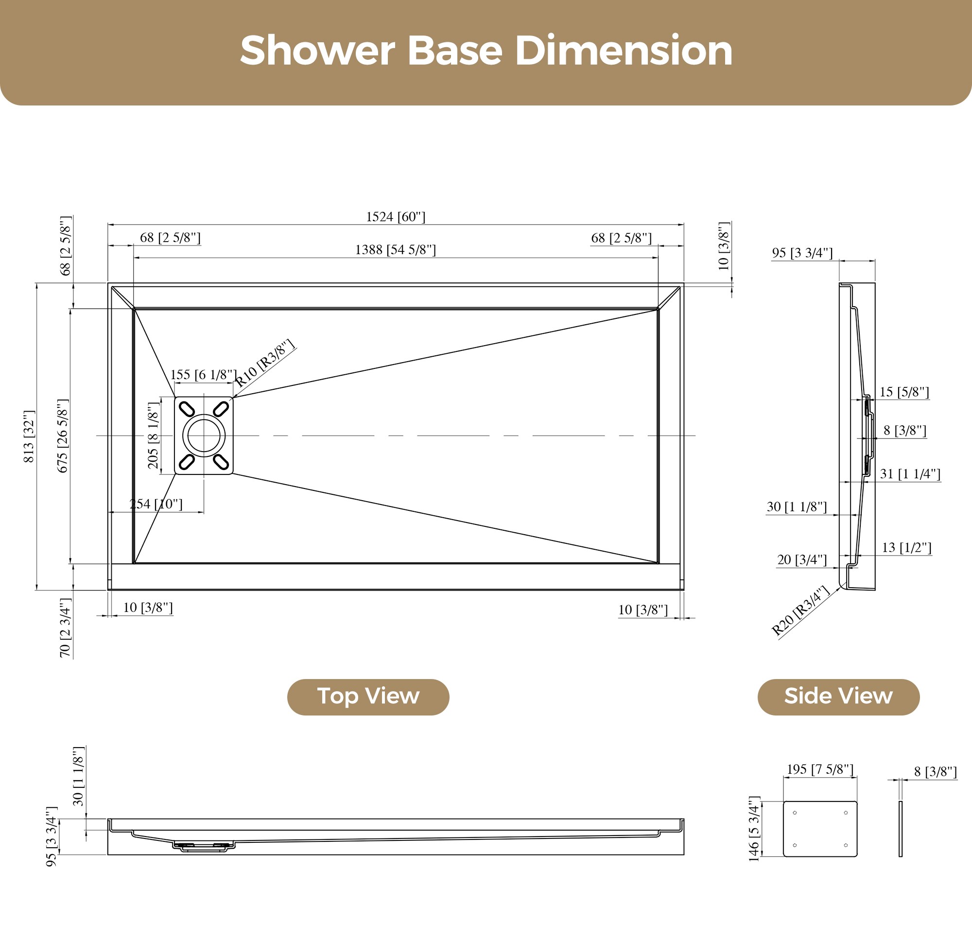 Blisstyle SB1 Shower-Floors - View #2