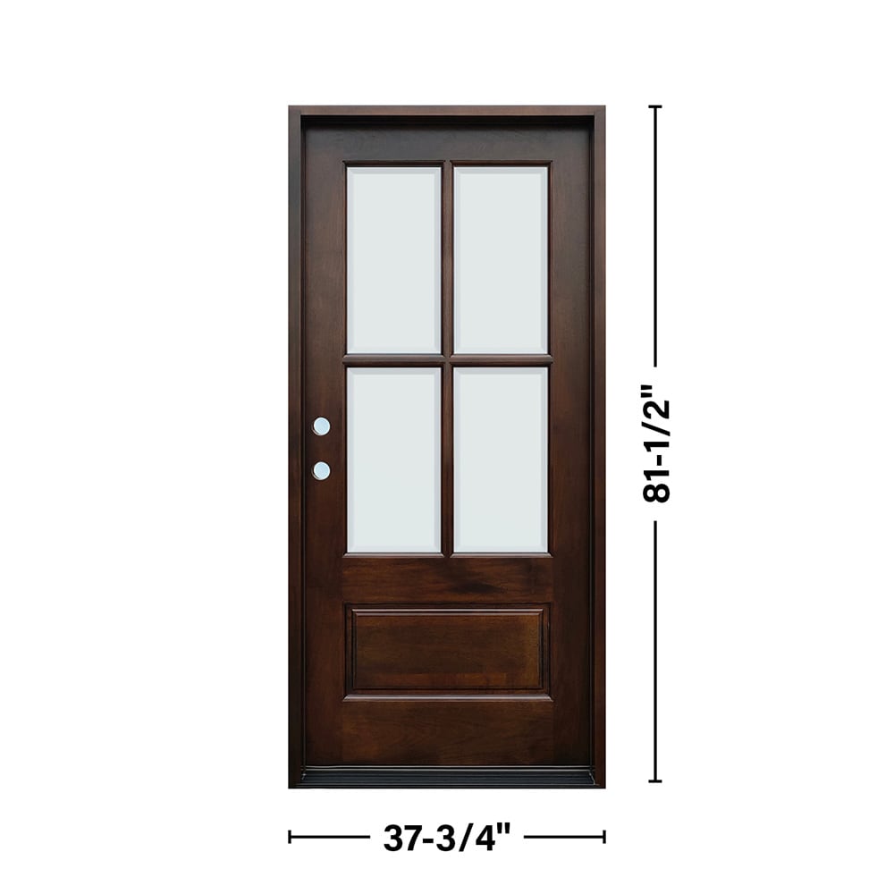 Greatview Doors 36-in x 80-in Wood 3/4 Lite Right-Hand Inswing