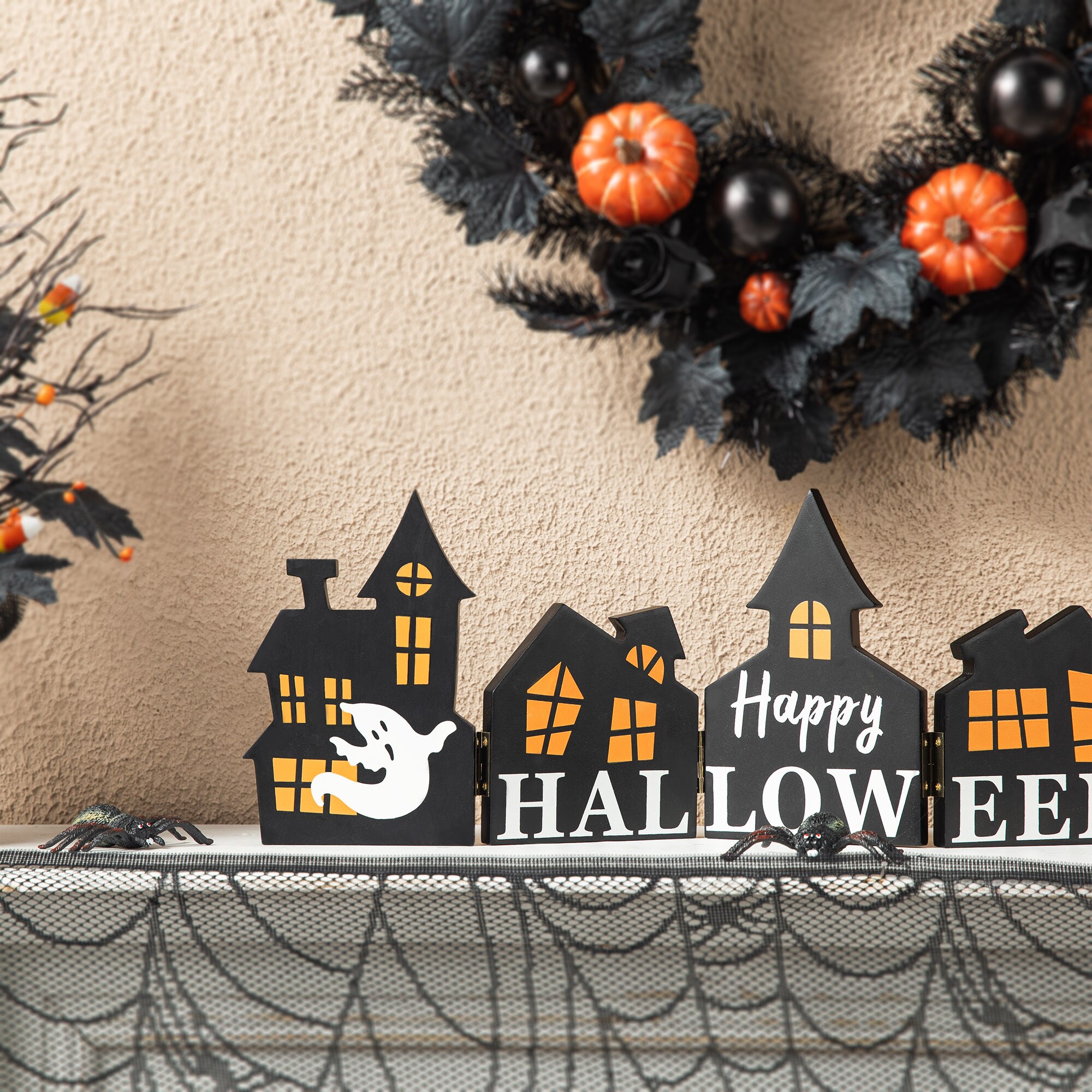 Glitzhome 7.5-in Tabletop Happy Halloween Figurine in the Halloween ...