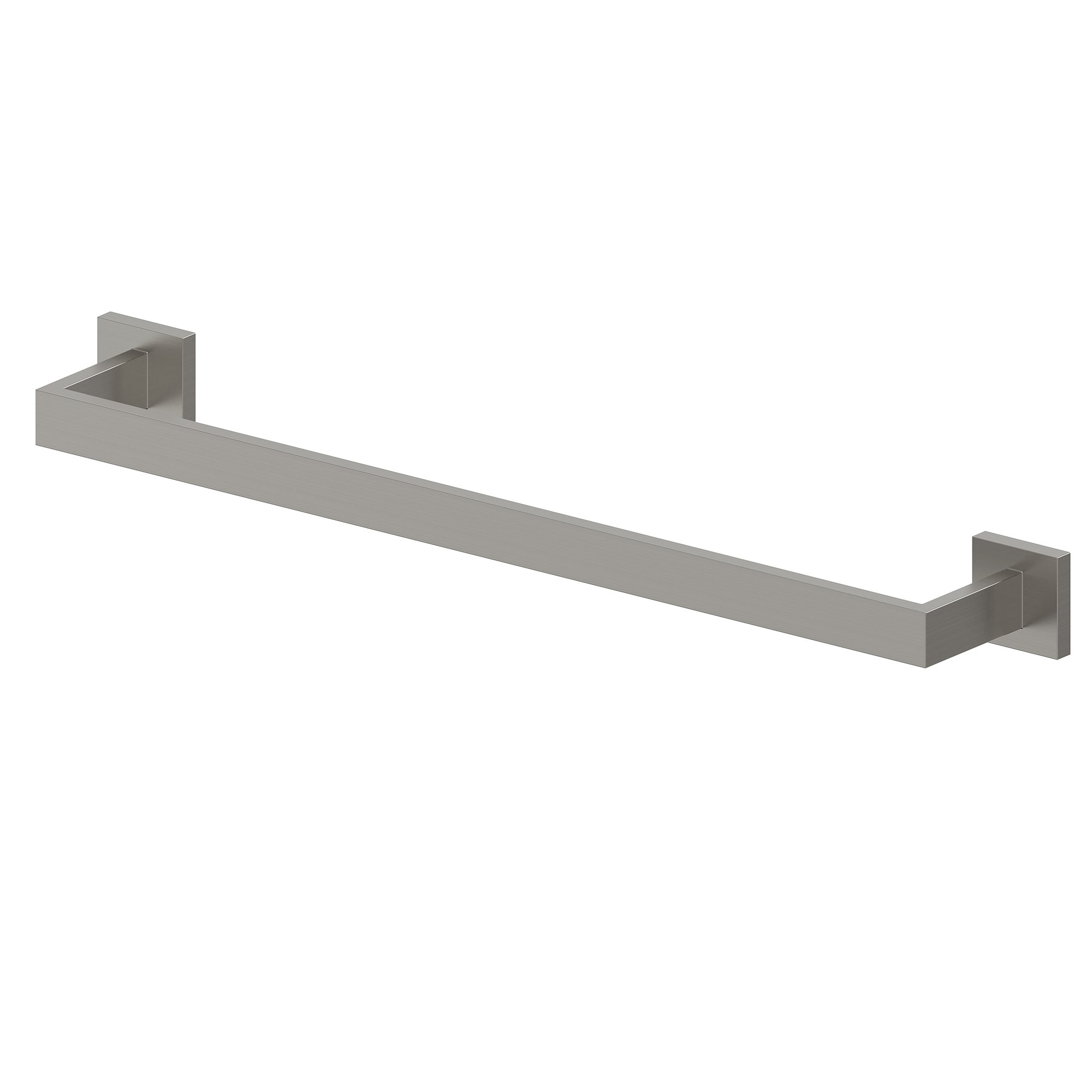 GRANDJOY  Brushed Nickel Contemporary Modern 1-Piece Bathroom Towel Bar Premium 304 Stainless Steel