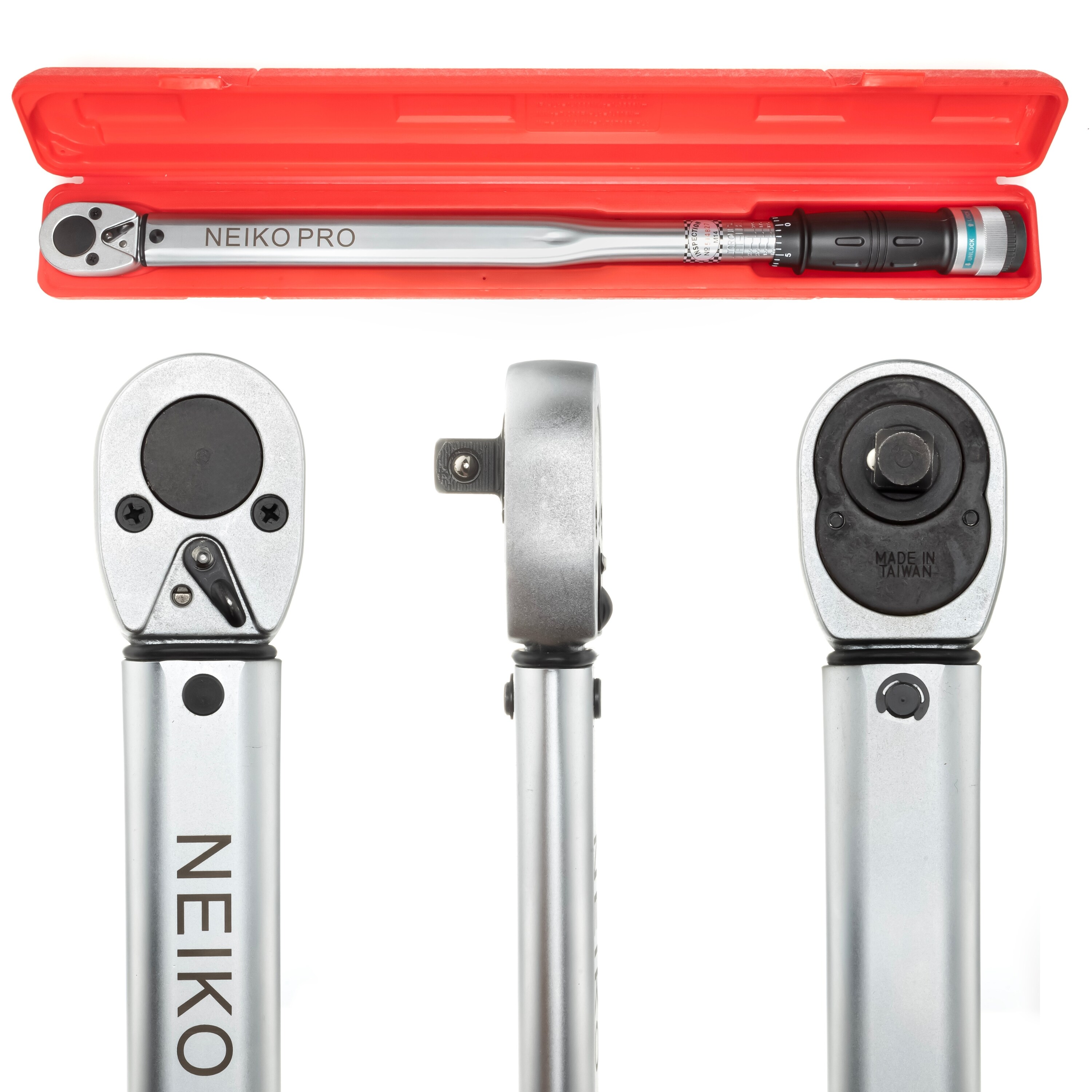 NEIKO 1/2-in Drive Click Torque Wrench (50-ft lb to 250-ft lb) 03709B ...