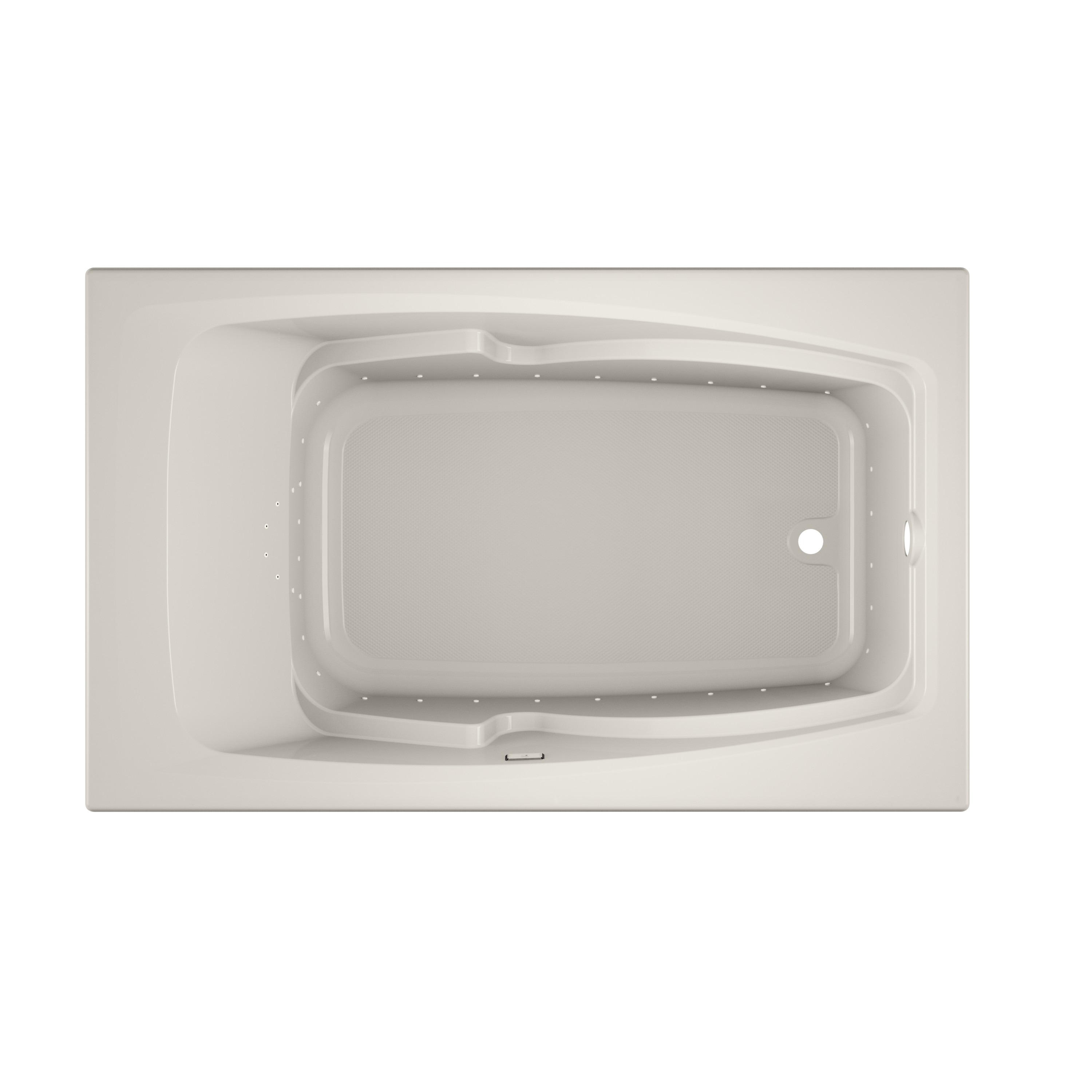 Jacuzzi LR95969 CETRA 36-in x 60-in Oyster Acrylic Rectangular Alcove Air bath ( Right Drain )