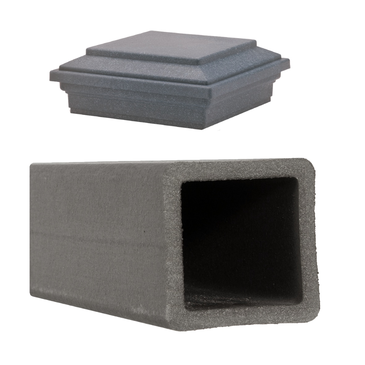 Trex Fencing 5-in x 5-in W x 9-ft H 6-Pack Winchester Grey Composite Fence with Post Cap