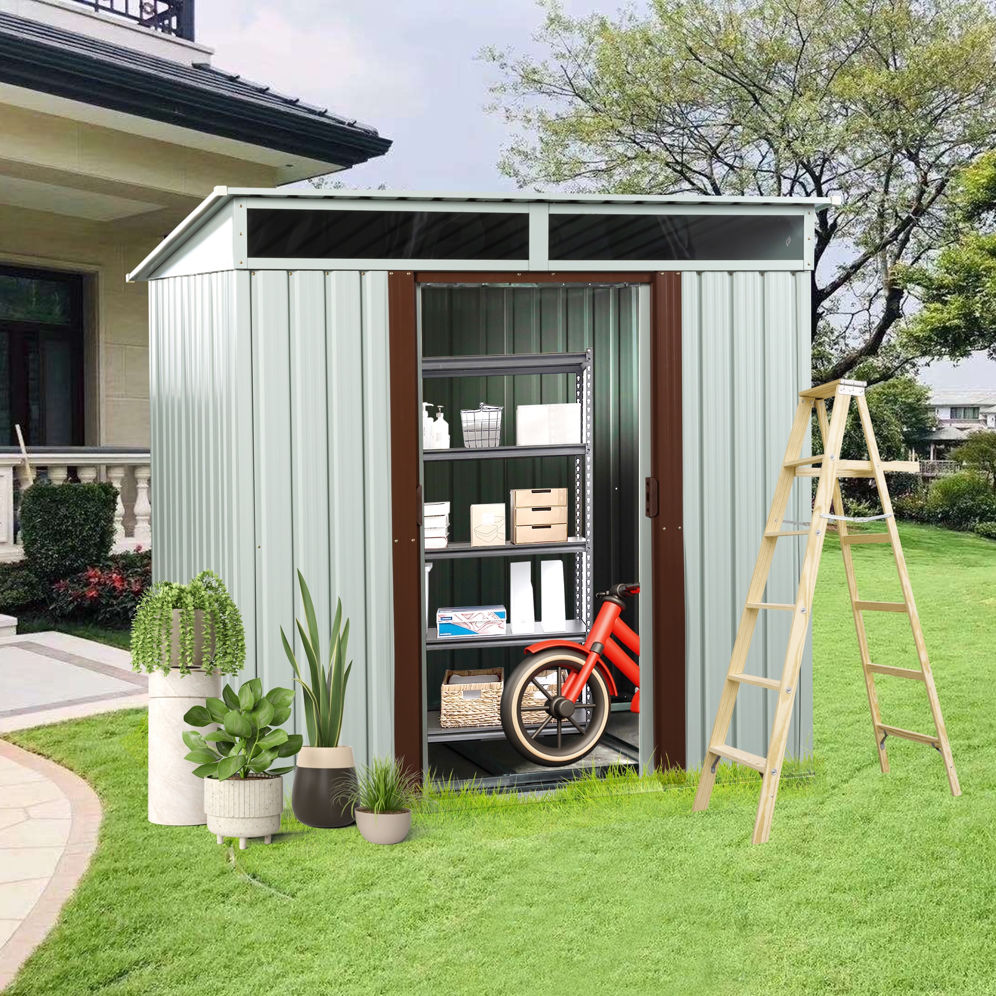 Xspracer ML-OS140 Metal-Storage-Buildings-Sheds - View #7