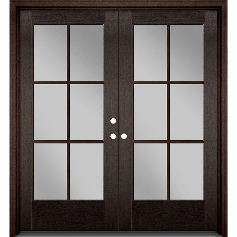 Miranda 4-Lite Exterior Wood Double Door