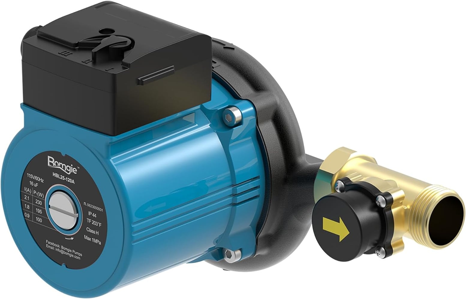 Wildaven MS2325-120A 3-Speed 273W Hot Water Recirculating Pump 4-in -Dia Steel Recirculating pump For Universal Water Heater