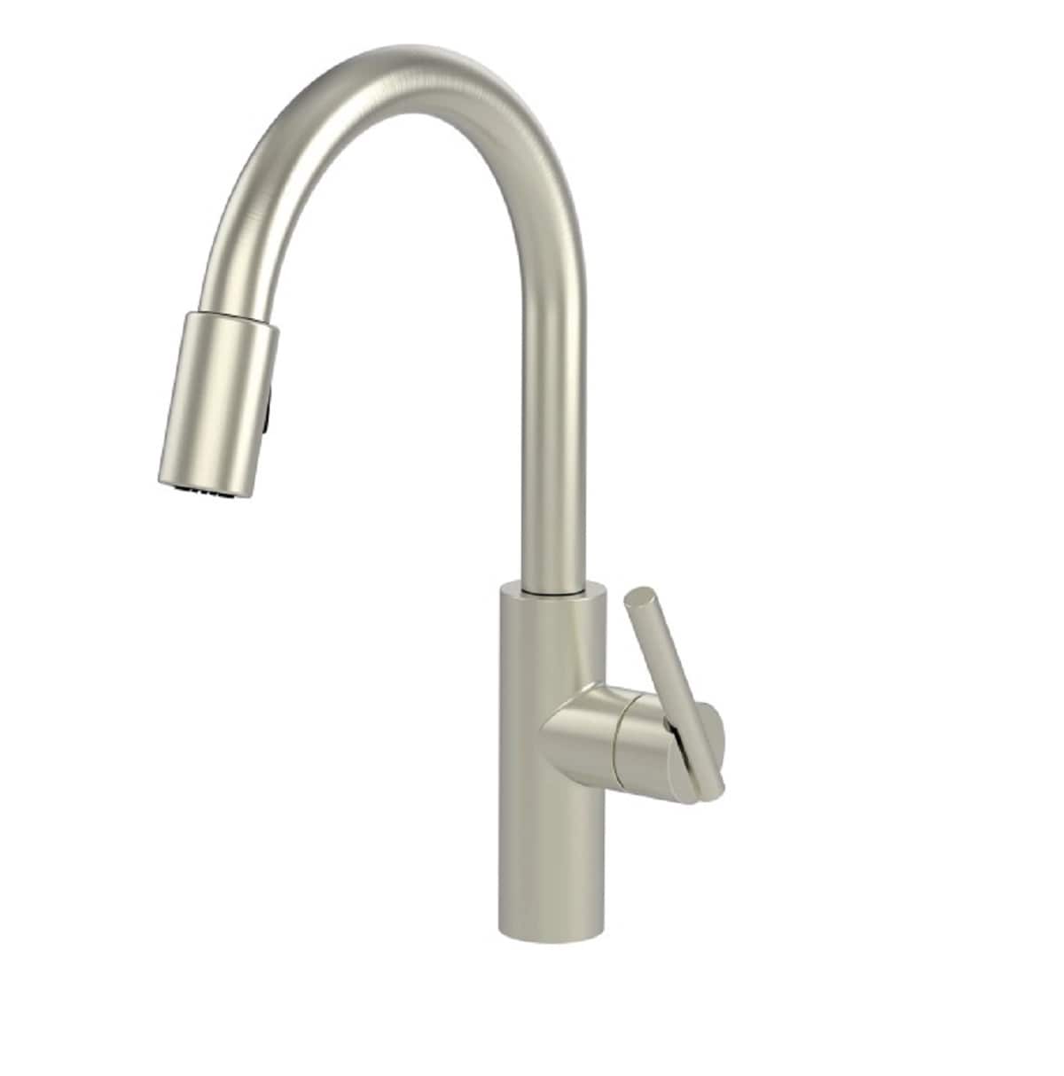 Newport Brass Satin Nickel Single Handle Swivel Kitchen Faucet at