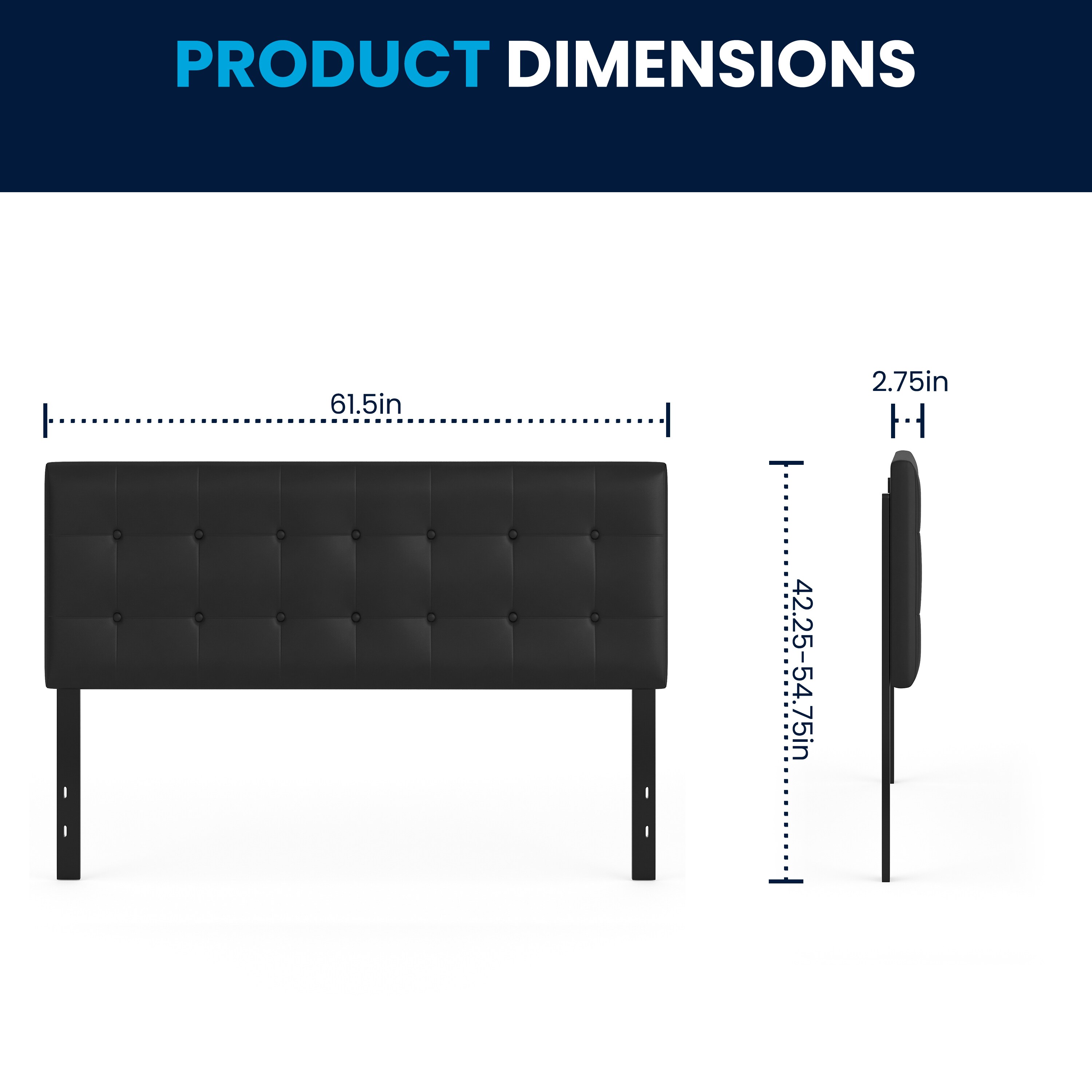 Emma + Oliver 889142474777 Upholstered-Headboards - View #5