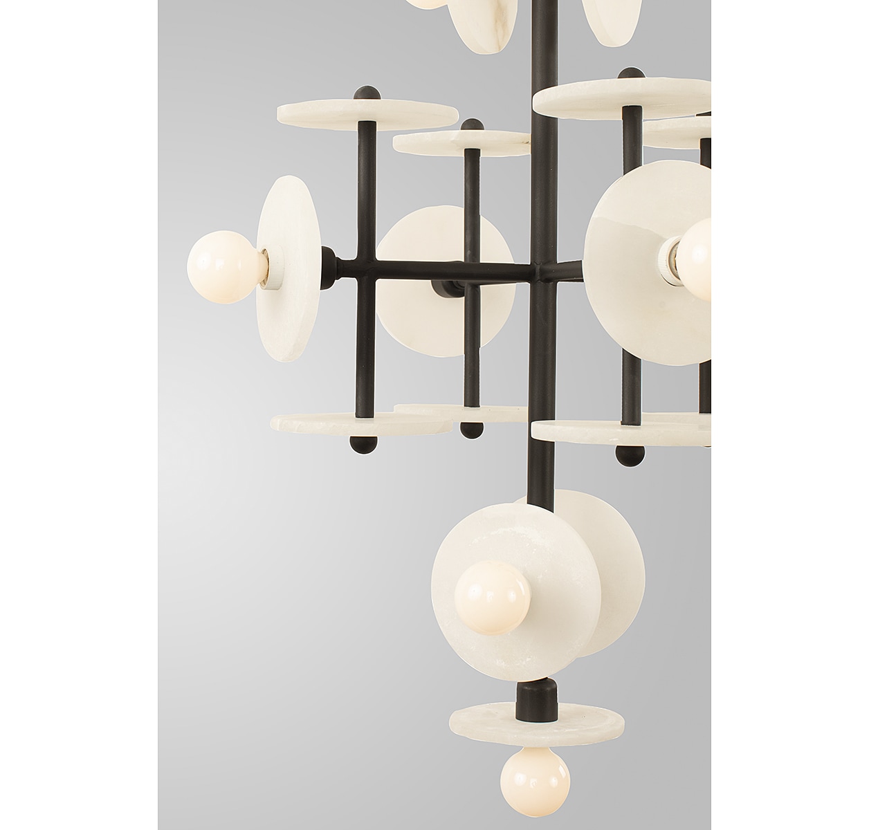 Amani Black Cashmere 9-Light Modern LED Chandelier