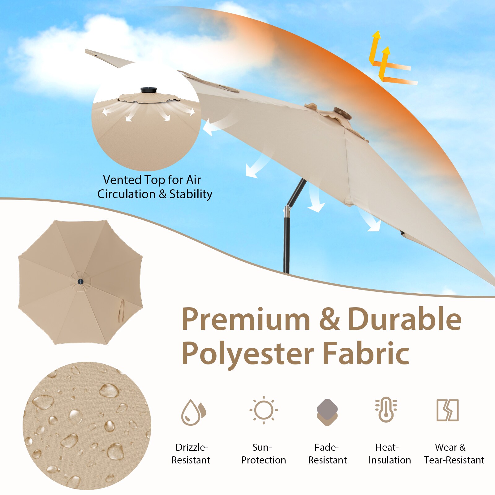Costway NP10823BE Umbrellas-2 - View #4
