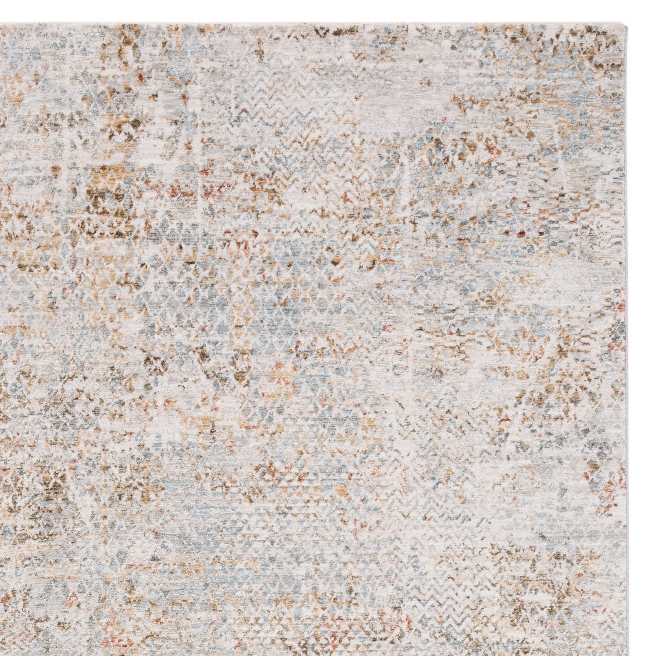 Adrianna Blue and Gold Reversible Synthetic 4' x 6' Area Rug