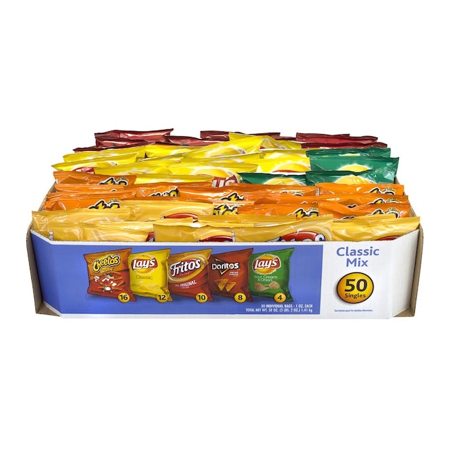 Frito-Lay Frito Lay Potato Chips Bags Variety Pack, 1 oz, 50 in the Snacks  & Candy department at Lowes.com