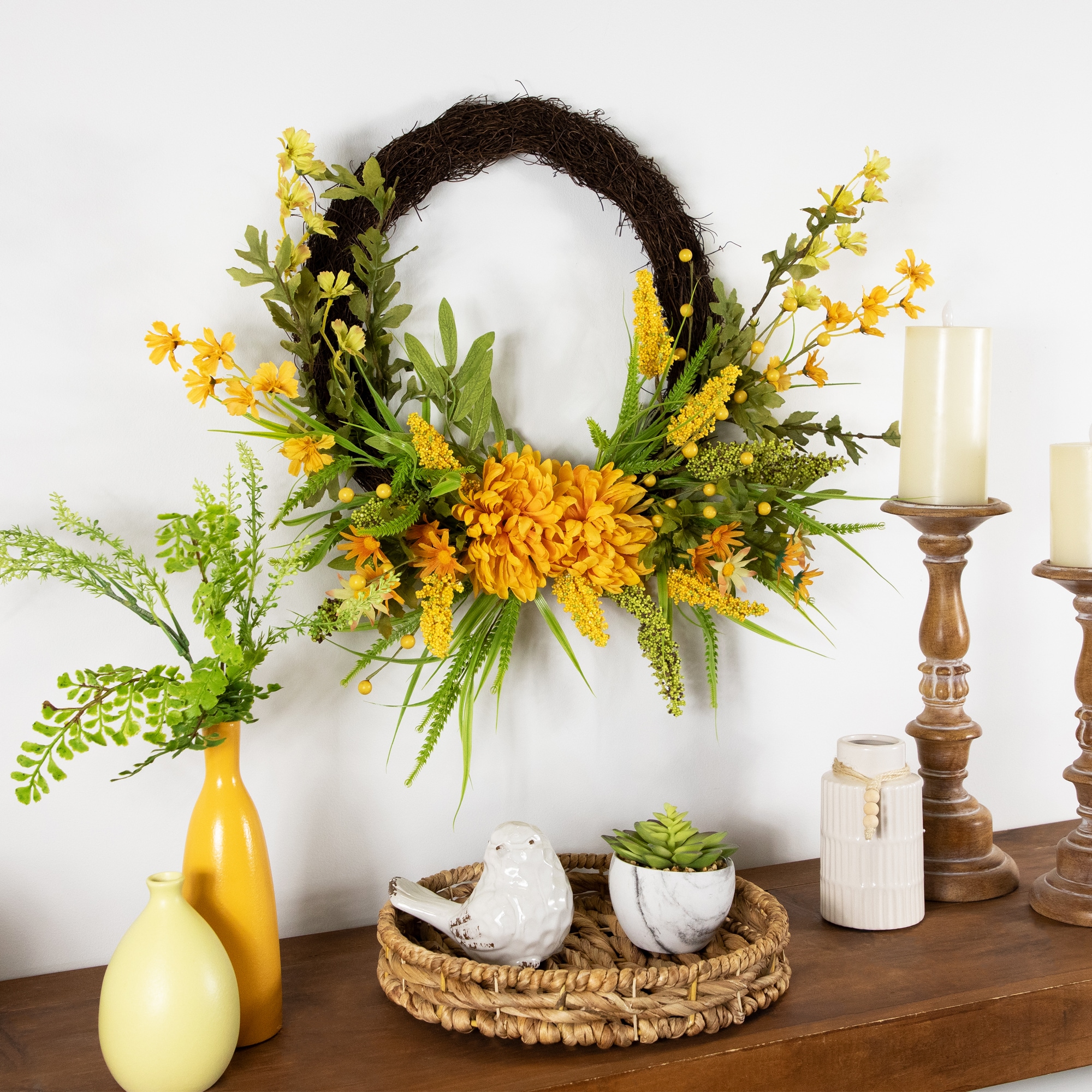Northlight 34868421 Artificial-Thanksgiving-Wreaths - View #2