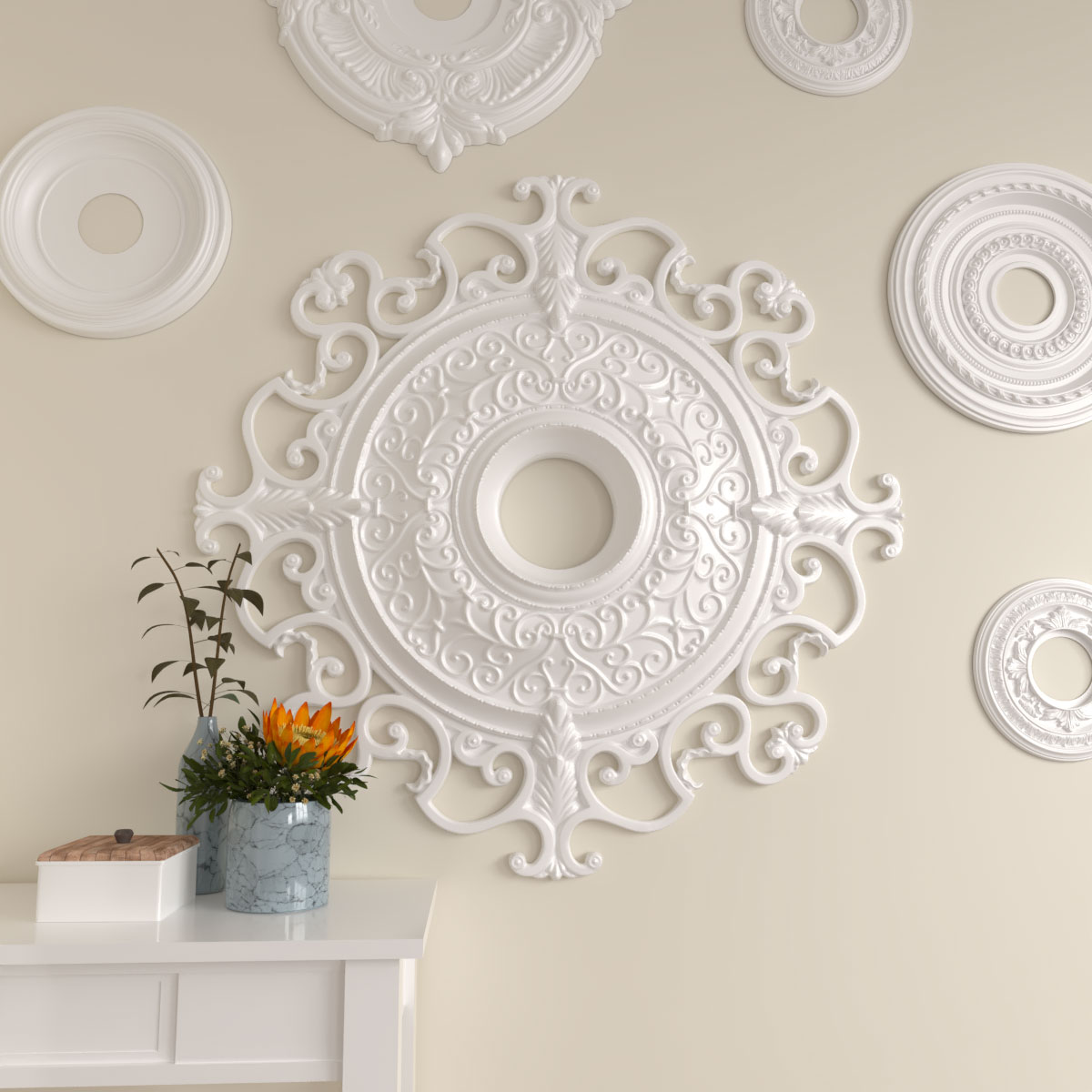 Ekena Millwork CM38OL Ceiling-Medallions - View #6