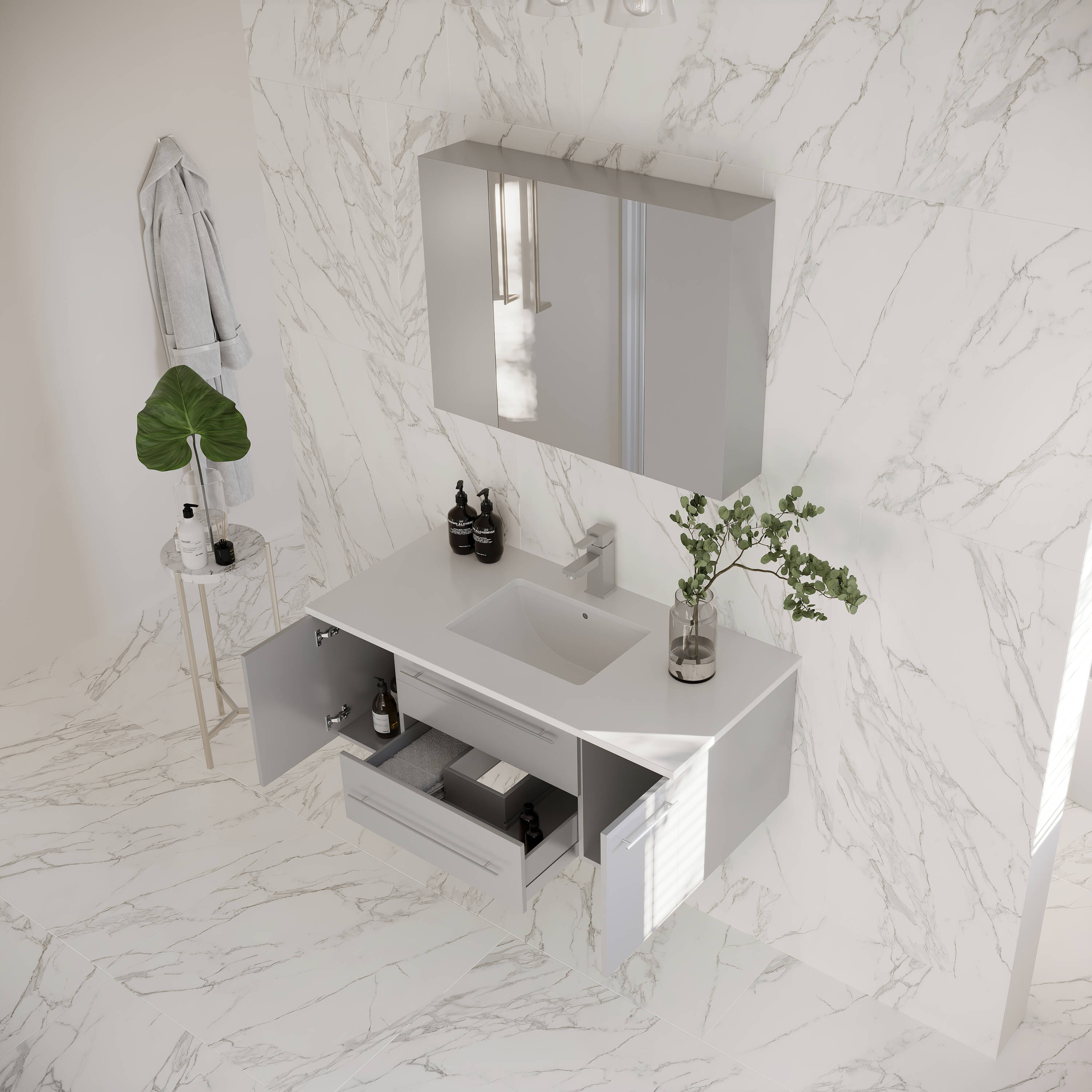 Fresca FVN6142GR-UNS Bath-Vanity-Combo - View #3