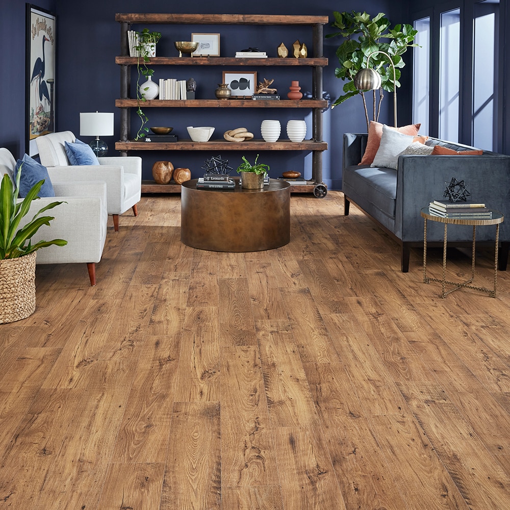 Pergo Pro+ with WetProtect Brookside Chestnut 12-mm T x 7-1/2-in W