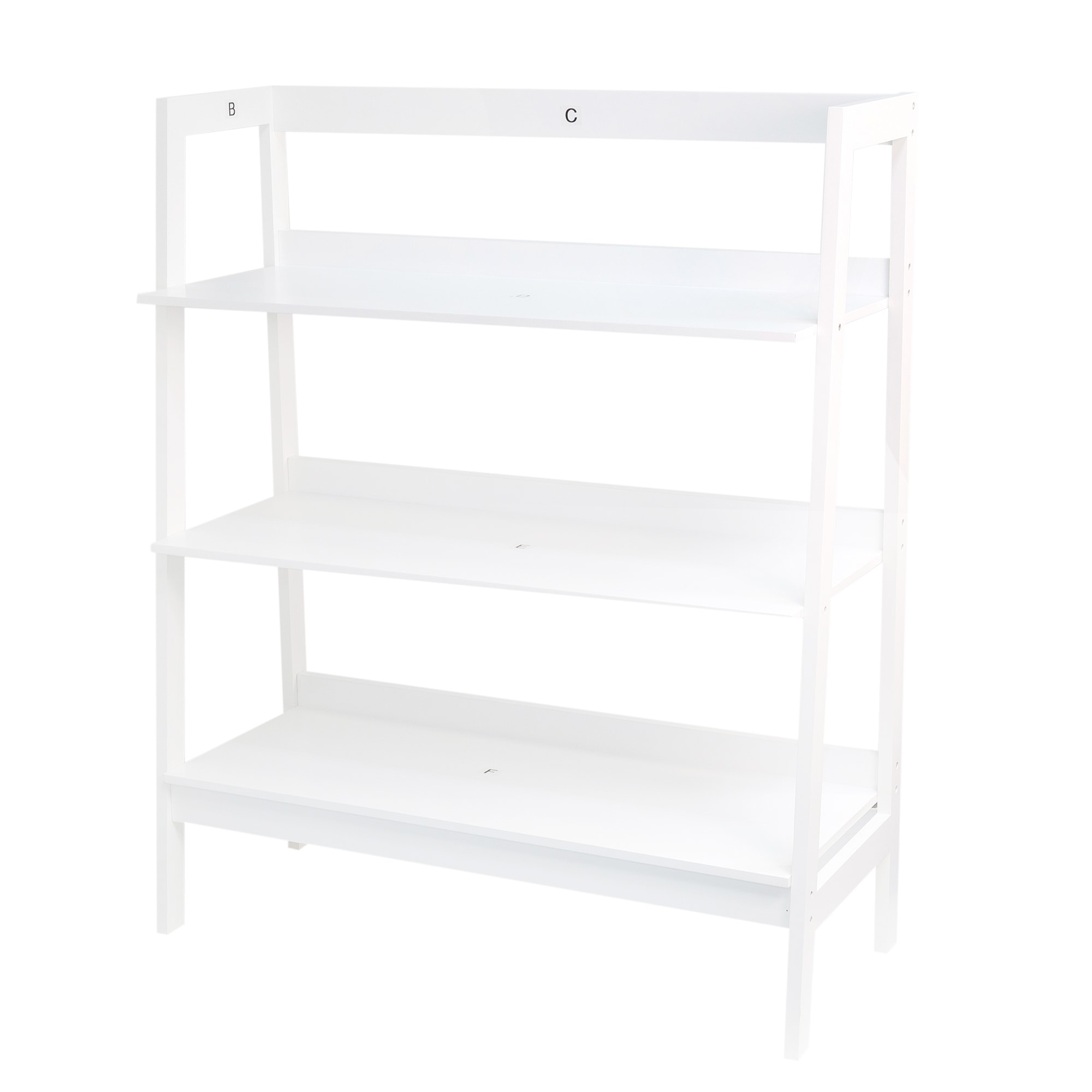 Kiera Grace FN01514-3 36-in L x 15-in D x 43-in H White MDF Rectangular Magazine rack