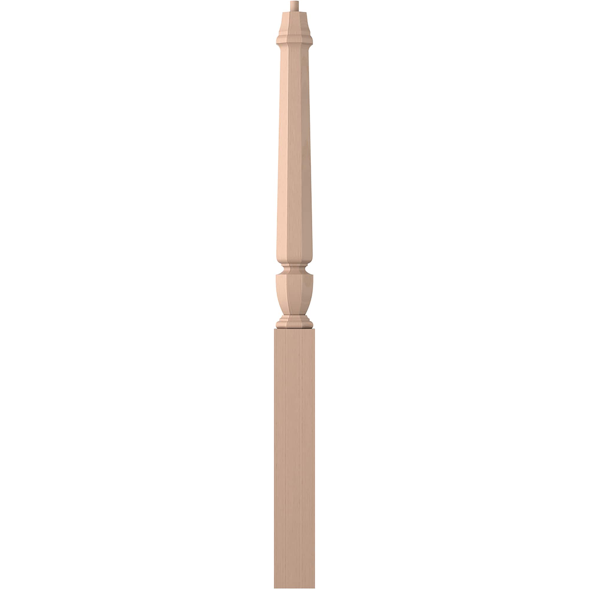 L.J. Smith Stair Systems LJP-30148-M Regent 3.5-in x 50-in Unfinished Maple Starting Stair Newel Post