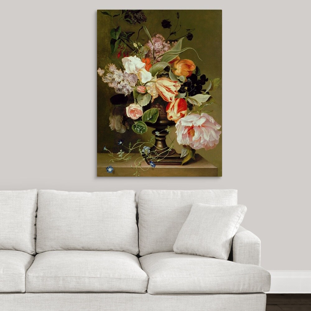 GreatBigCanvas Still Life with Flowers Bridgeman Art Library 40-in H x ...