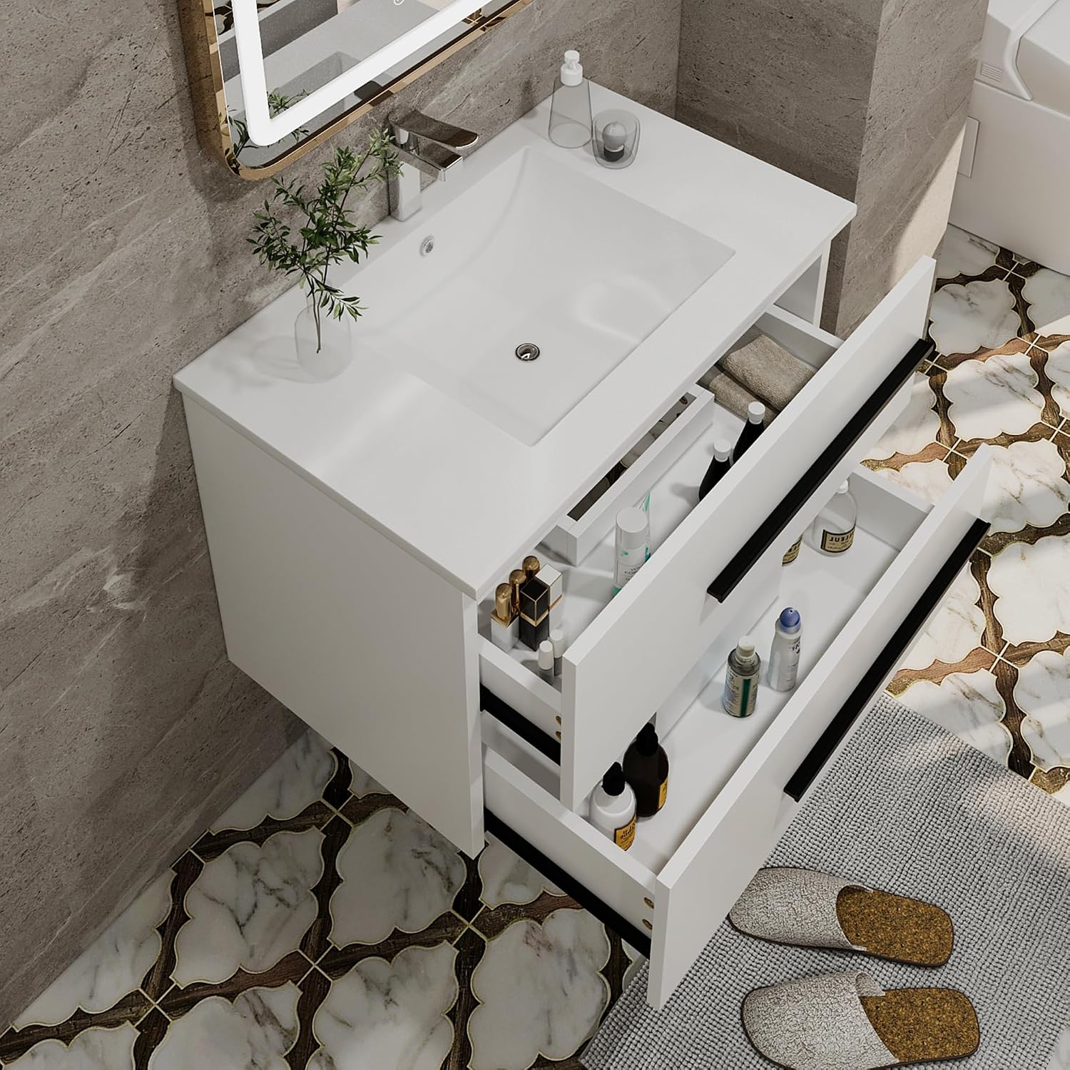KAIMAXUS KM003-30IN-WH Bath-Vanity-Combo - View #2