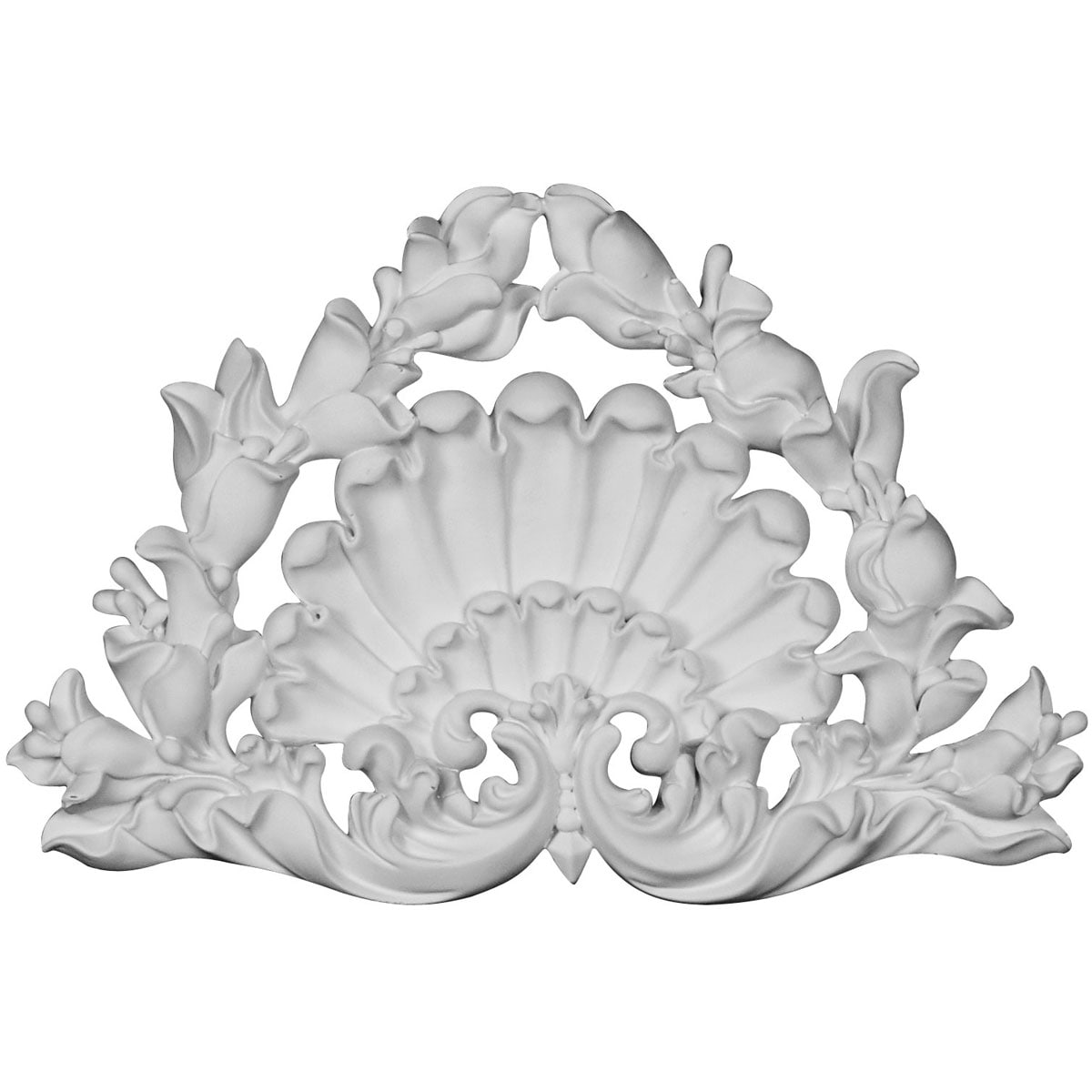 Ekena Millwork ONL08X05X00SH Shell 8.25-in W x 5.25-in H Primed Applique