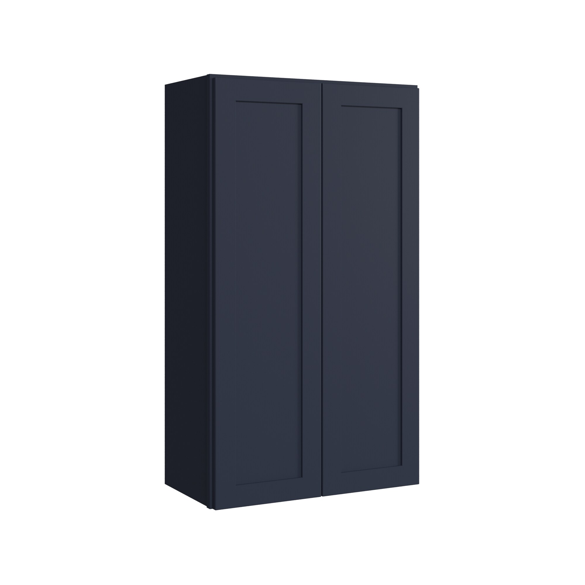 KraftMaid Momentum W2442G77 Deveron 24-in W x 42-in H x 12-in D Midnight Wall Fully assembled Plywood Cabinet (Recessed Panel Shaker)