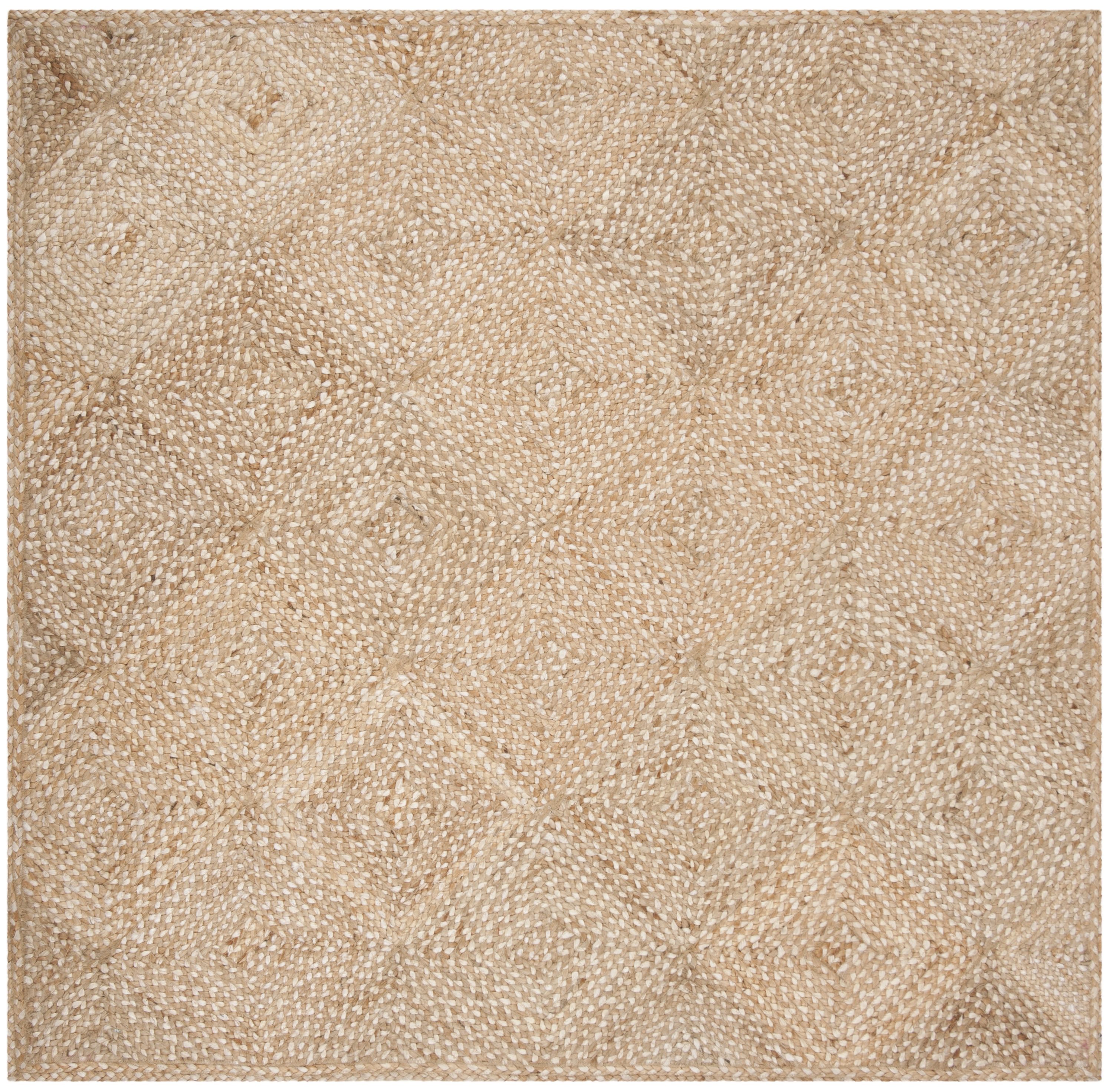 Eco-Friendly Handwoven Non-Slip Square Gray Jute 6' Area Rug