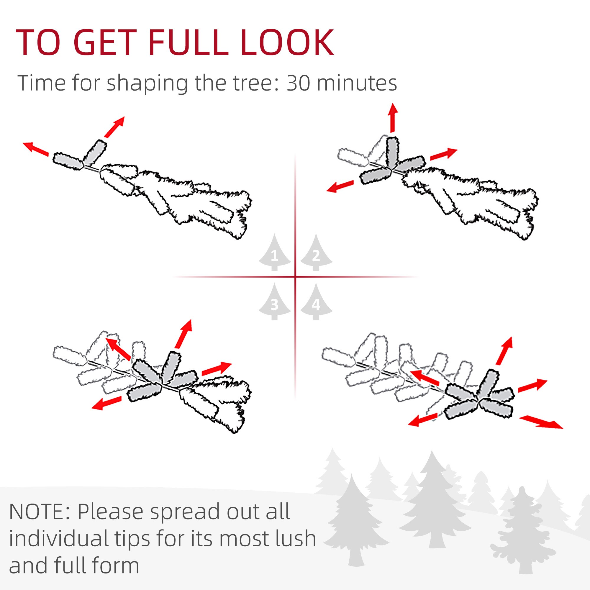 HomCom 830-243V89WT Artificial-Christmas-Trees - View #9