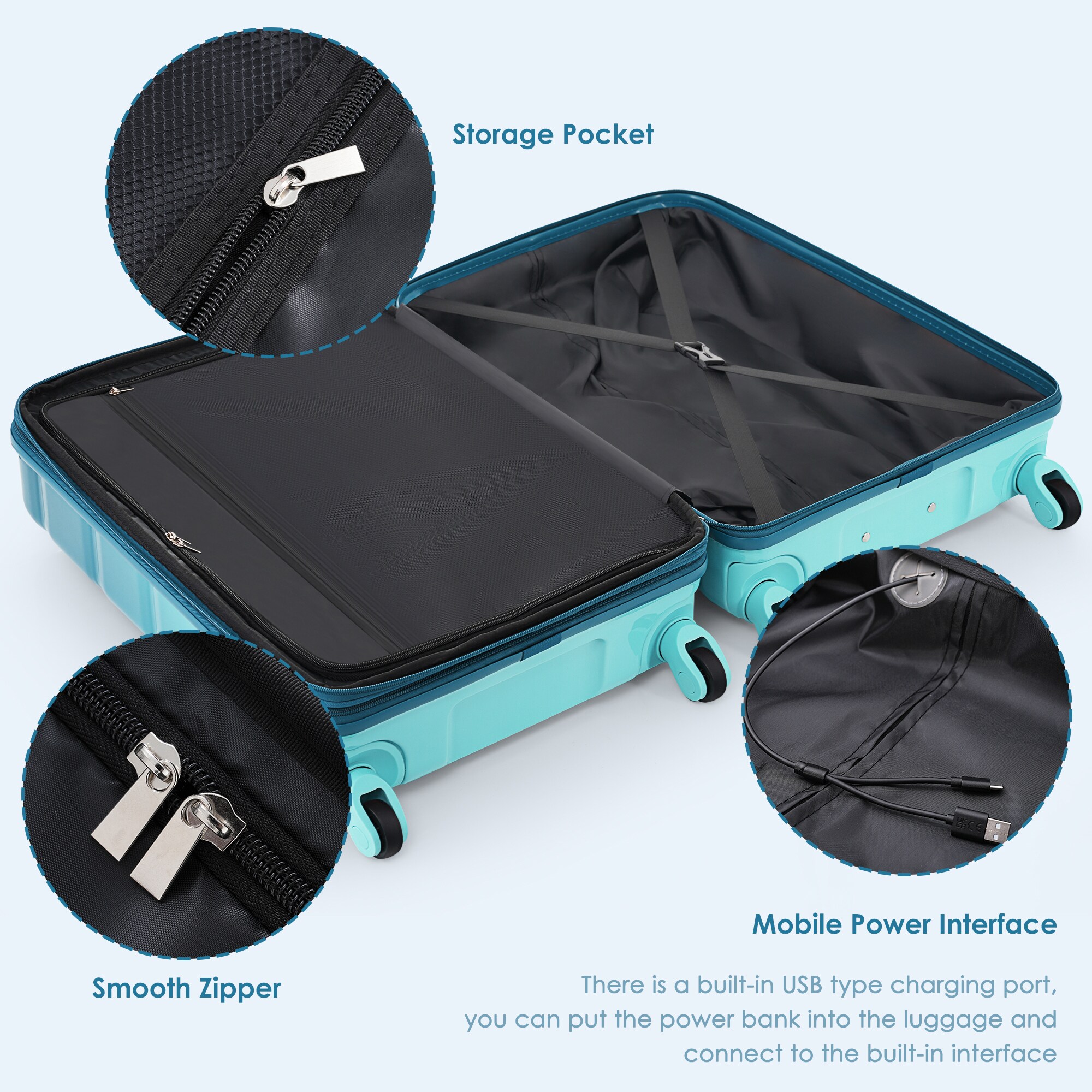 SINOFURN SYD9600012BL Luggage-And-Luggage-Sets - View #15