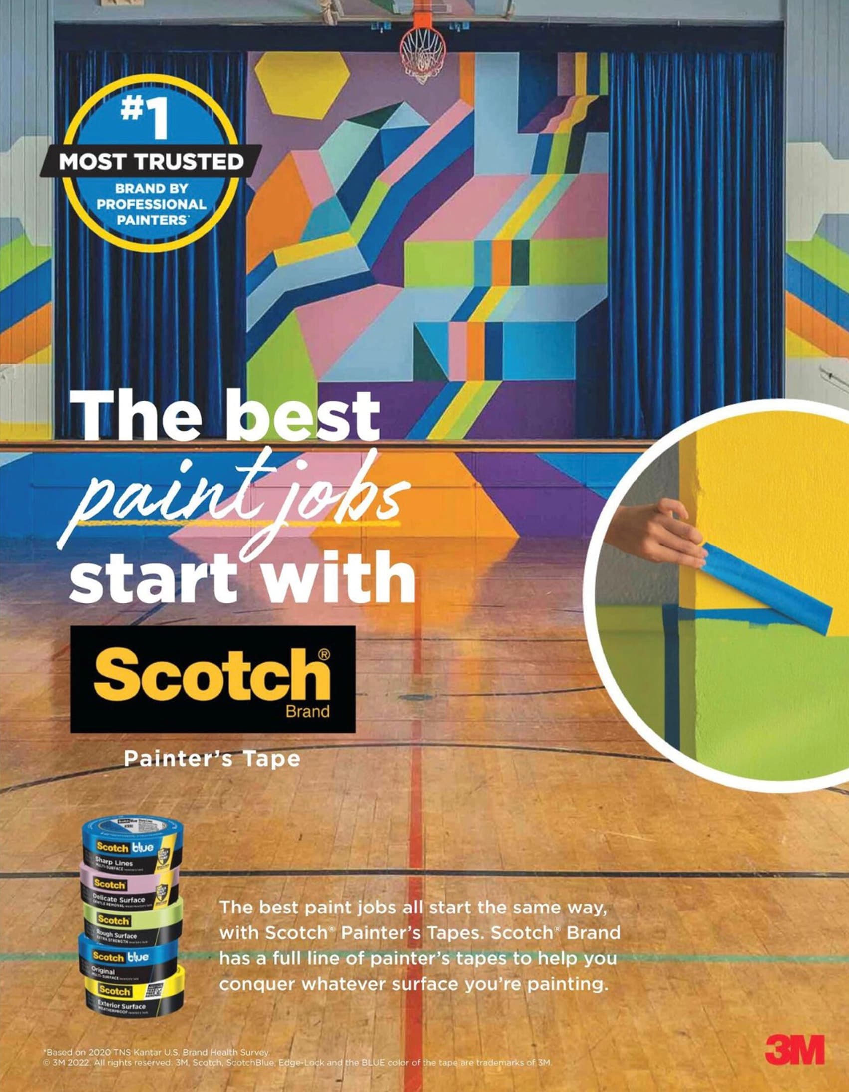 3M Scotch 1.88 in. x 60 yds. Delicate Surface Painter's Tape with Edge-Lock  2080-48NC - The Home Depot