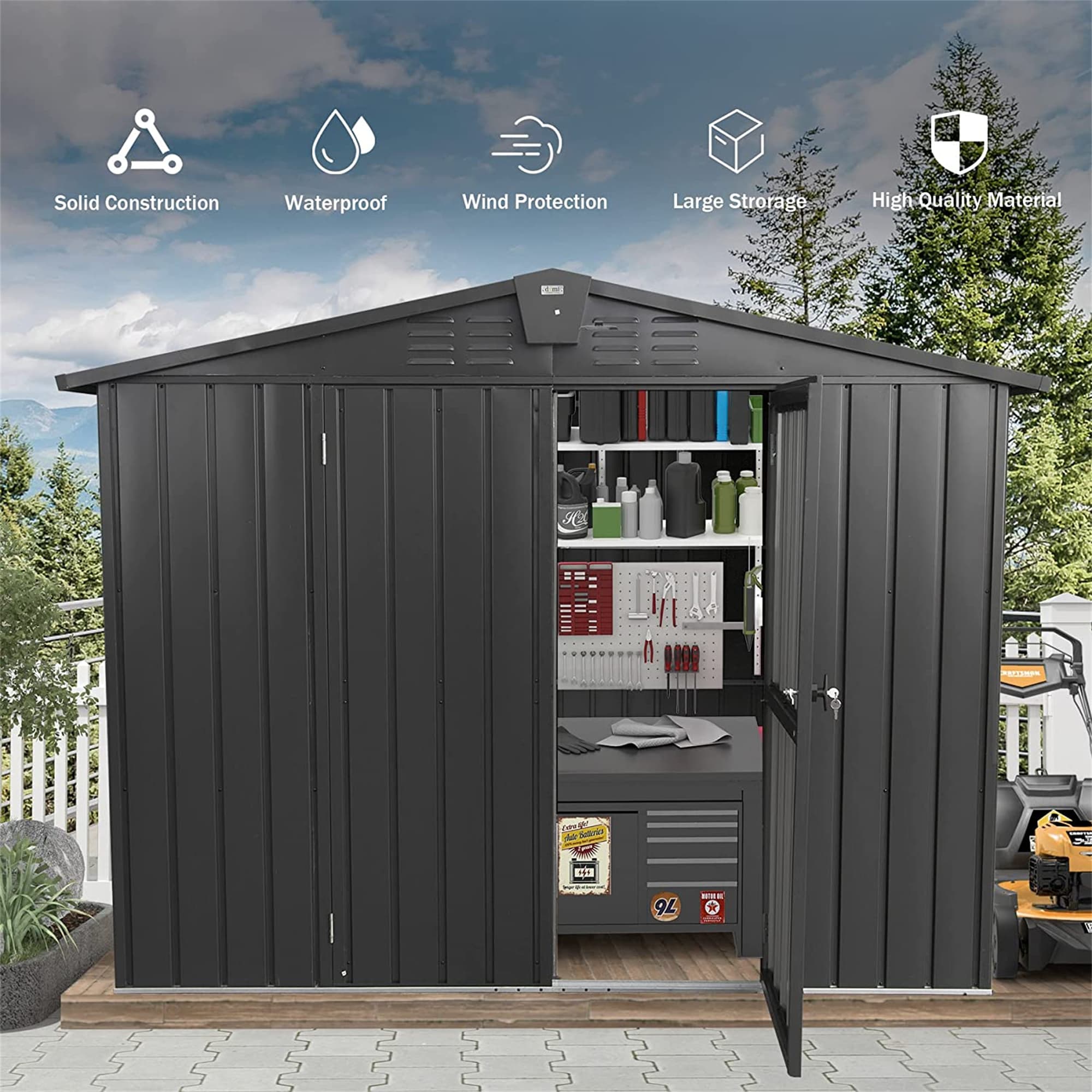Kahomvis CREF-QP211-31 Metal-Storage-Buildings-Sheds - View #2