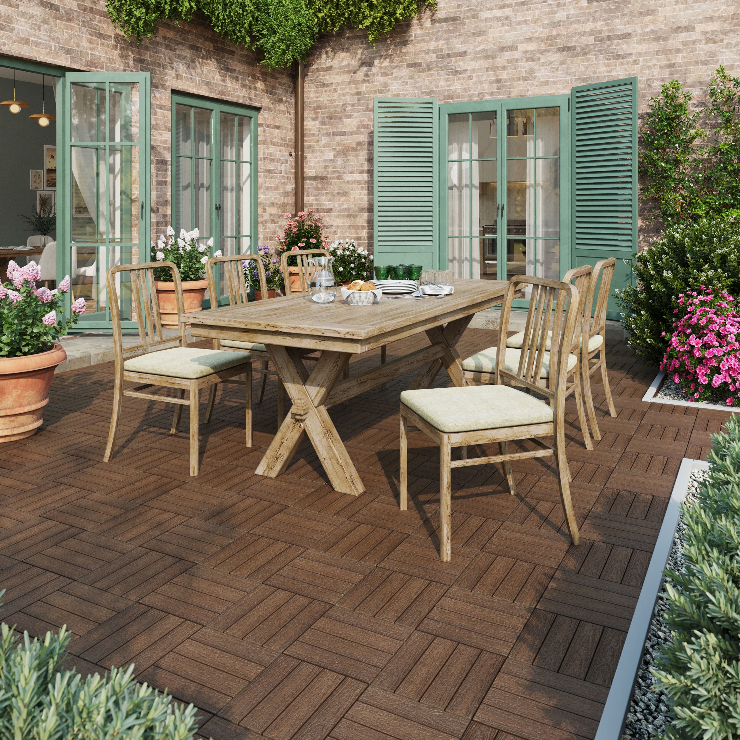 NewTechWood 12-in x 12-in 10 -Pack Brazilian Ipe Prefinished