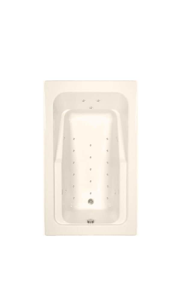 WaterTECH A6642 BONE Designer 42-in x 66-in Bone Acrylic Drop-In Air Bath (Reversible Drain)