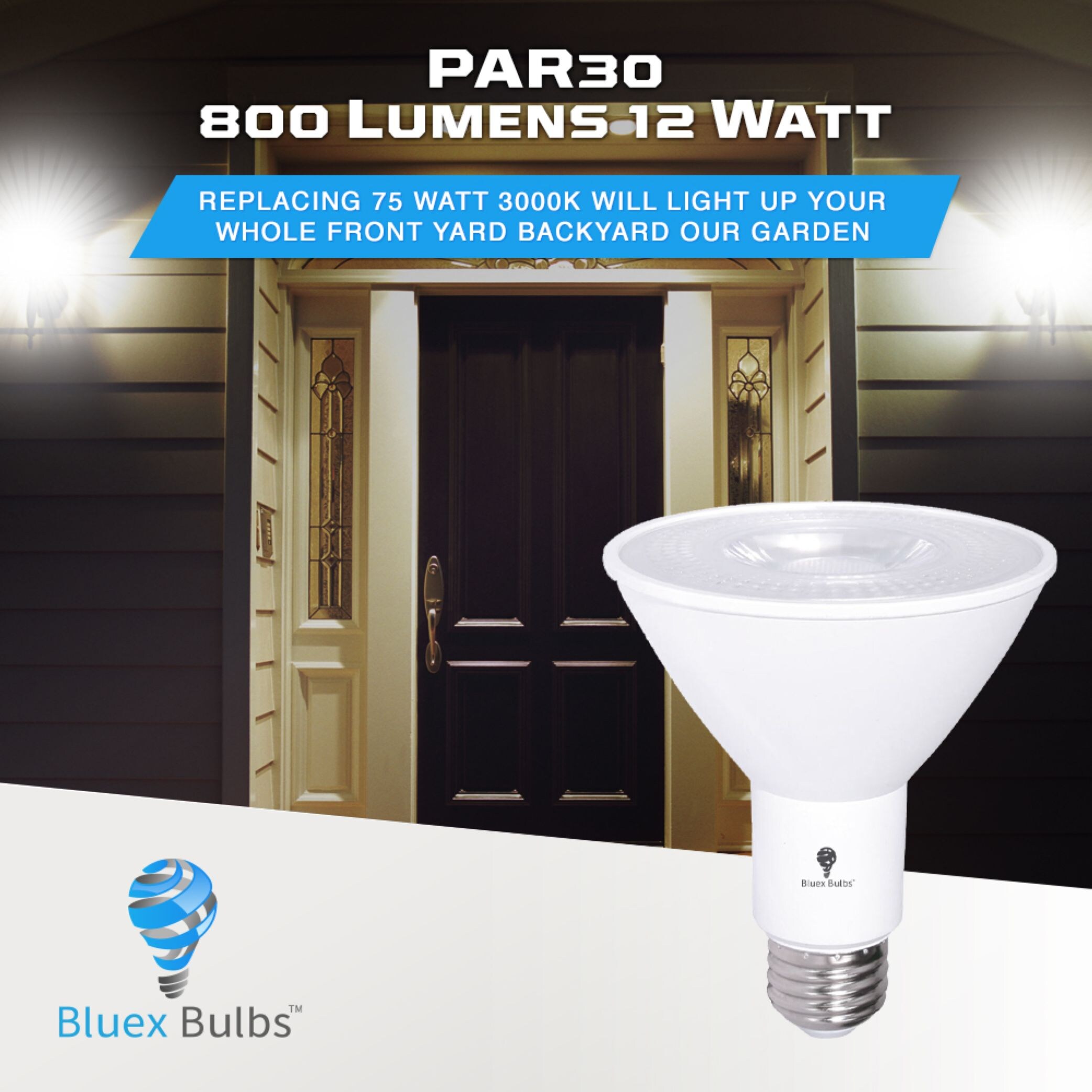 Bluex Bulbs BlueX LED 75-Watt EQ PAR30 Short Neck Cool White E26 LED ...