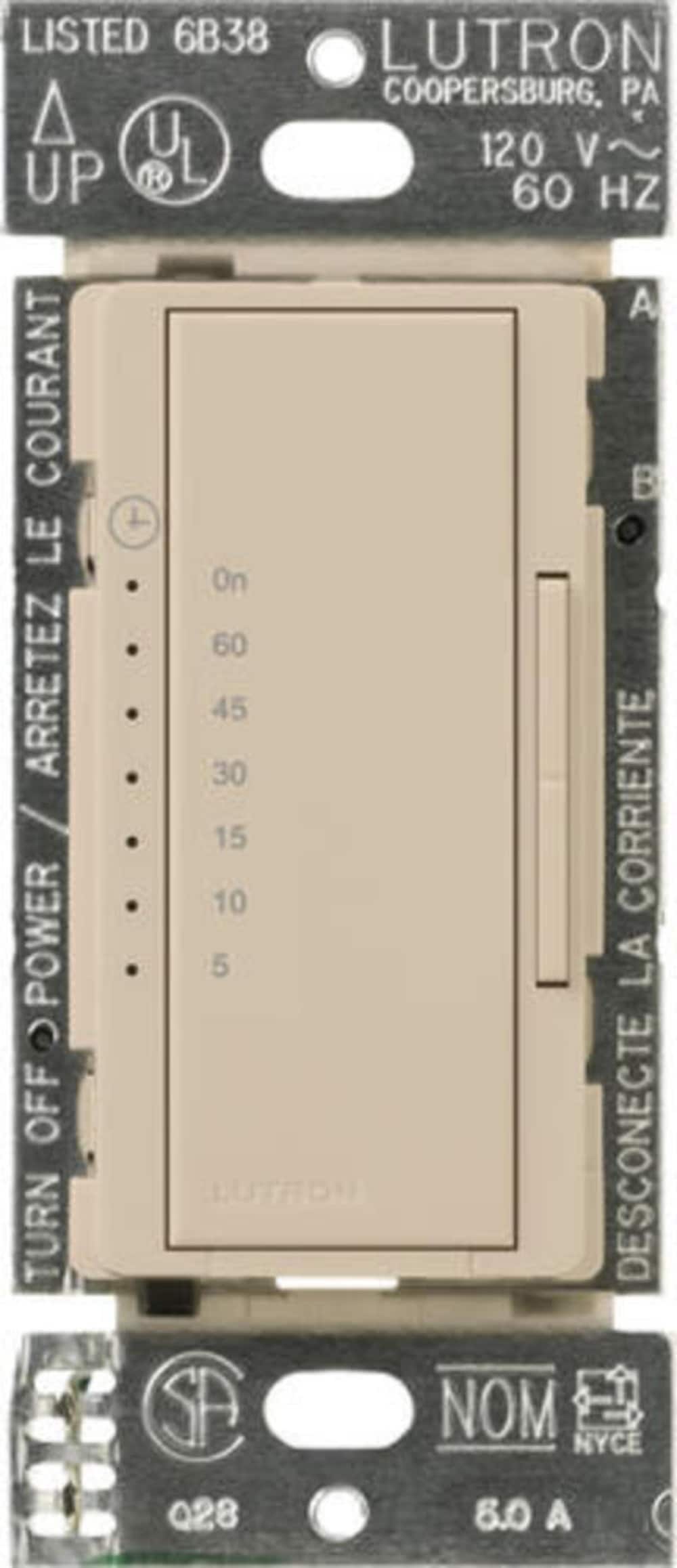 Lutron MA-T51-TP 5 -Amps 120-volt Indoor Programmable Countdown Digital Lighting Timer