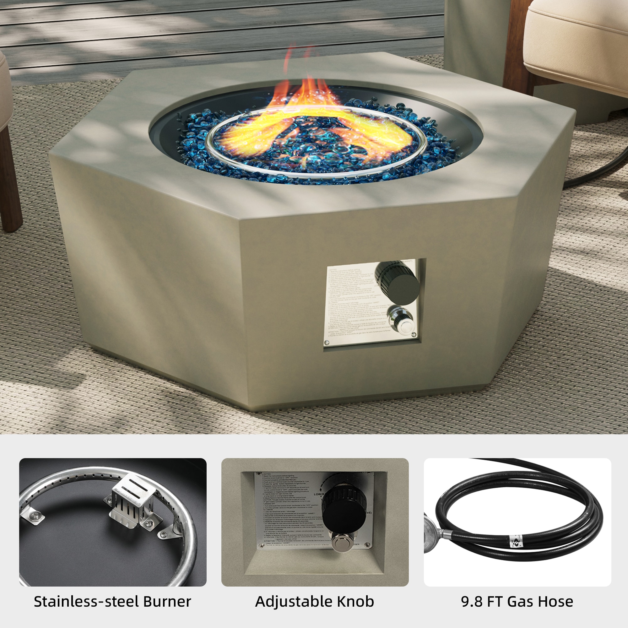 Patio Watcher BT-41H-OW-RGS Outdoor-Gas-Firepits - View #4
