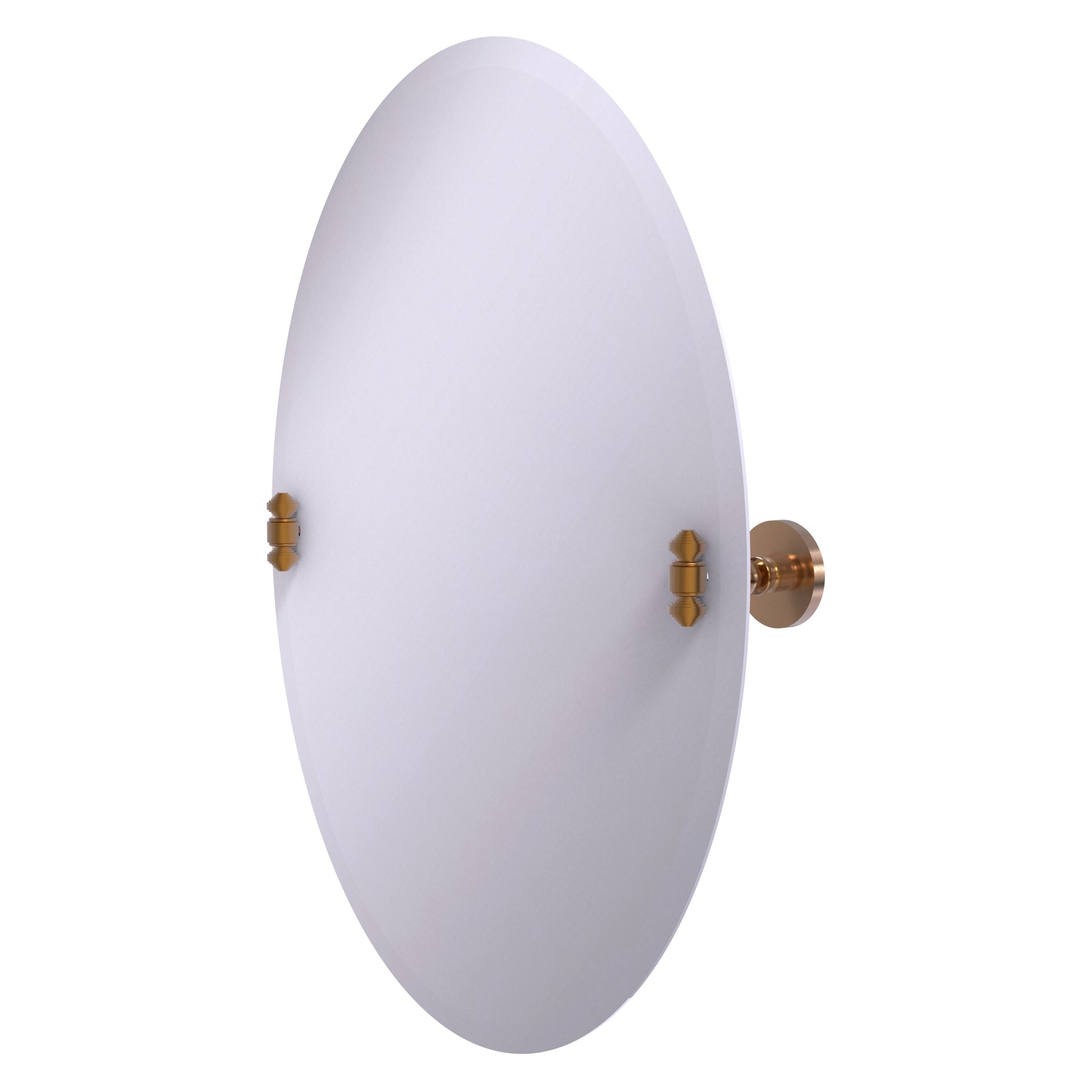 Allied Brass SB-91-BBR Southbeach 21-Inches x 28-Inches Beveled Frameless Oval Tilting Bathroom Vanity Mirror ( Brushed Bronze )