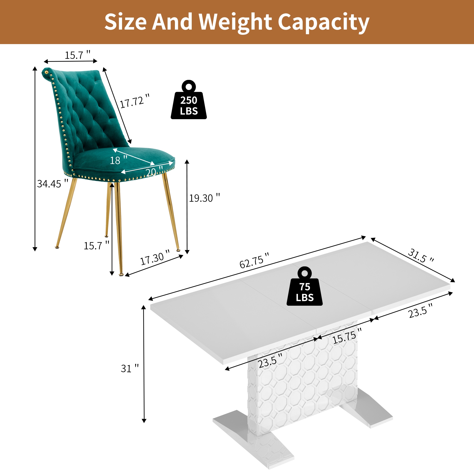 Clihome CL-ST1WH703GN Dining-Sets - View #7