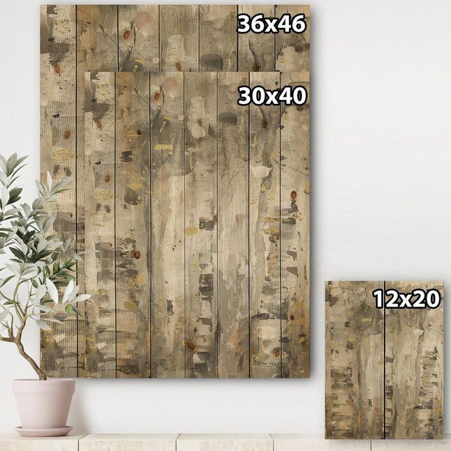 Designart 40-in H x 30-in W Country Wood Print in the Wall Art ...