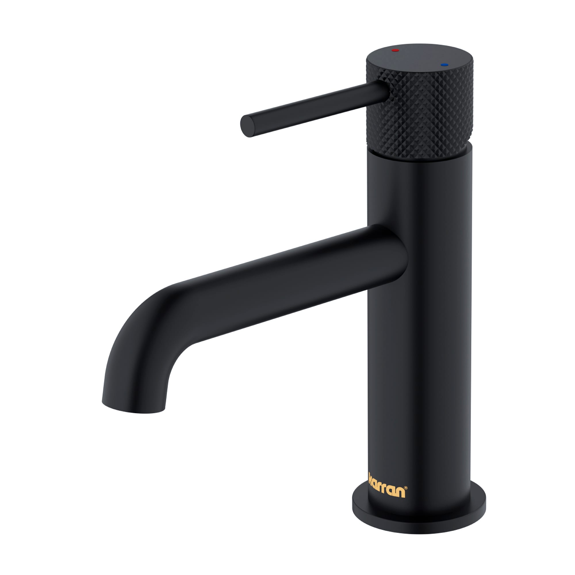 Karran KBF460MB Tryst Matte Black Single hole 1-handle WaterSense Low-arc Residential Handle Bathroom Sink Faucet with Drain