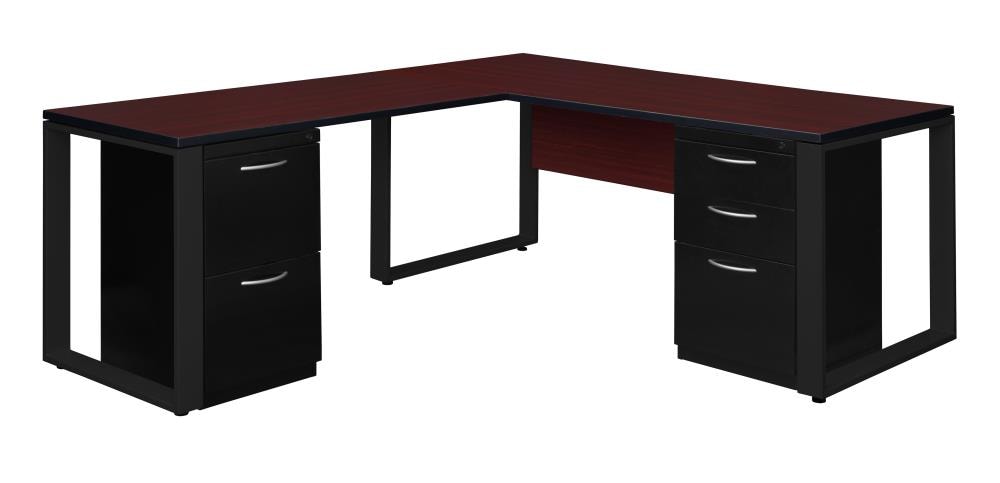Regency STDMPL723048MHBK Structure 78-in Brown Modern/Contemporary L-shaped Desk