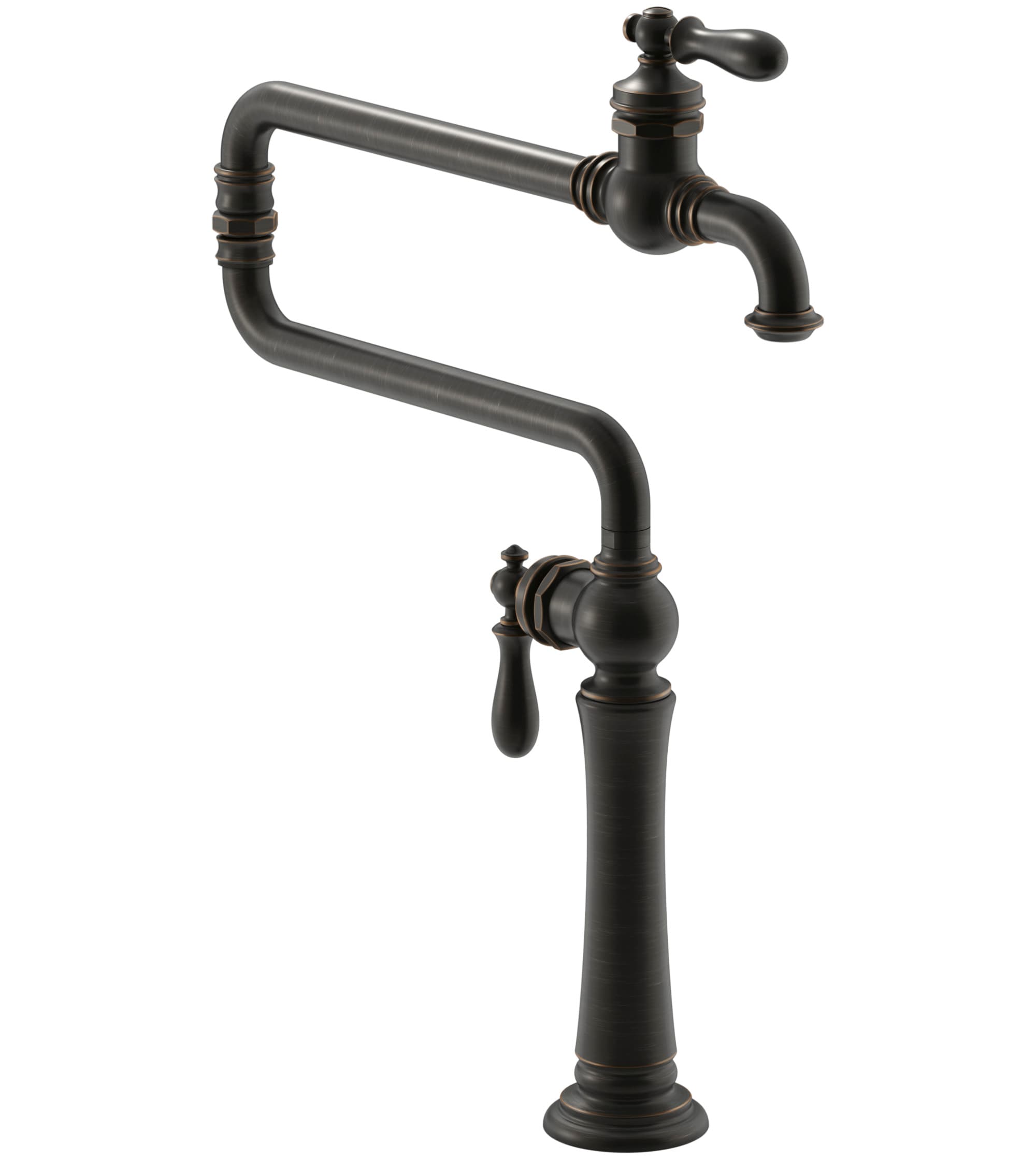 KOHLER 99271-2BZ Artifacts Oil-Rubbed Bronxe Single Handle Deck-mount Pot Filler Kitchen Faucet