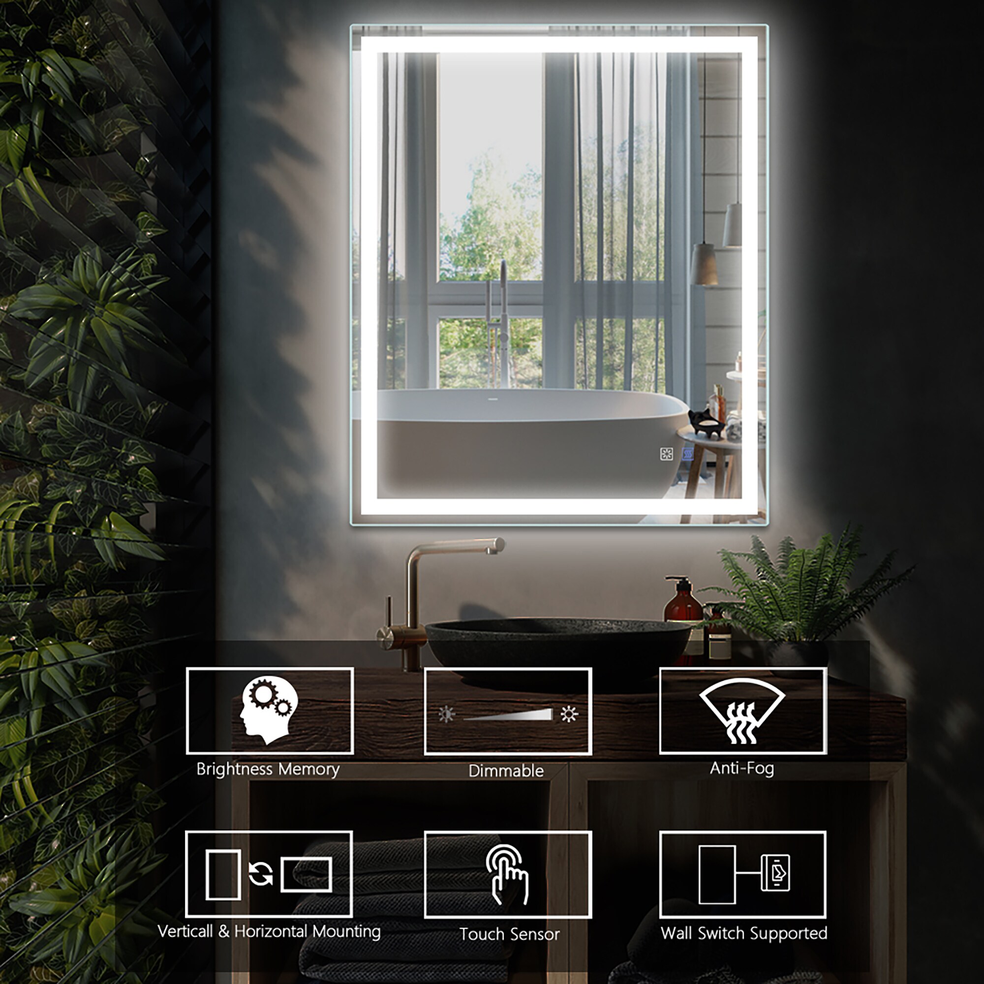 Forclover JSEXJQ3036-BV Framed-Bath-Mirrors - View #11