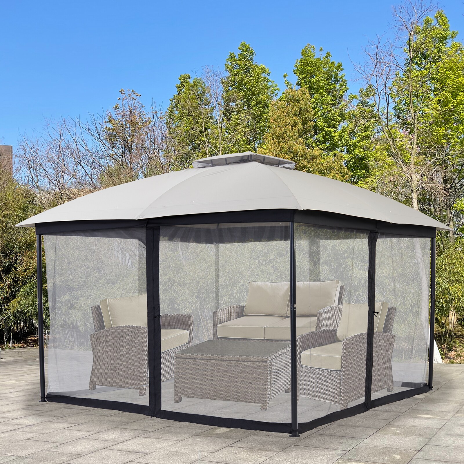 StarEcho GAZ007MG Wood-Resin-Gazebos - View #2