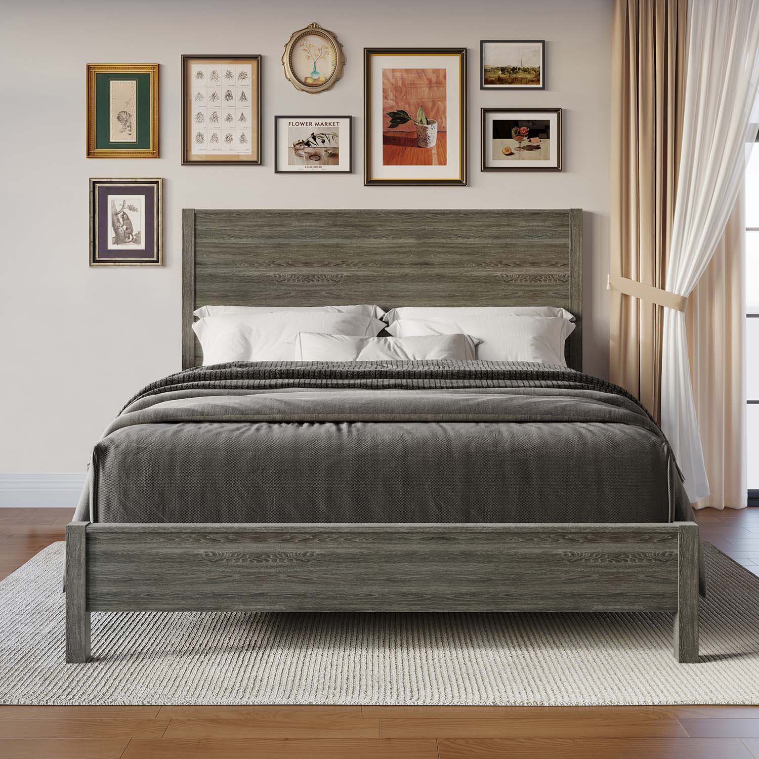 CasePiece C90217QPB-DGY-WD beds - View #2